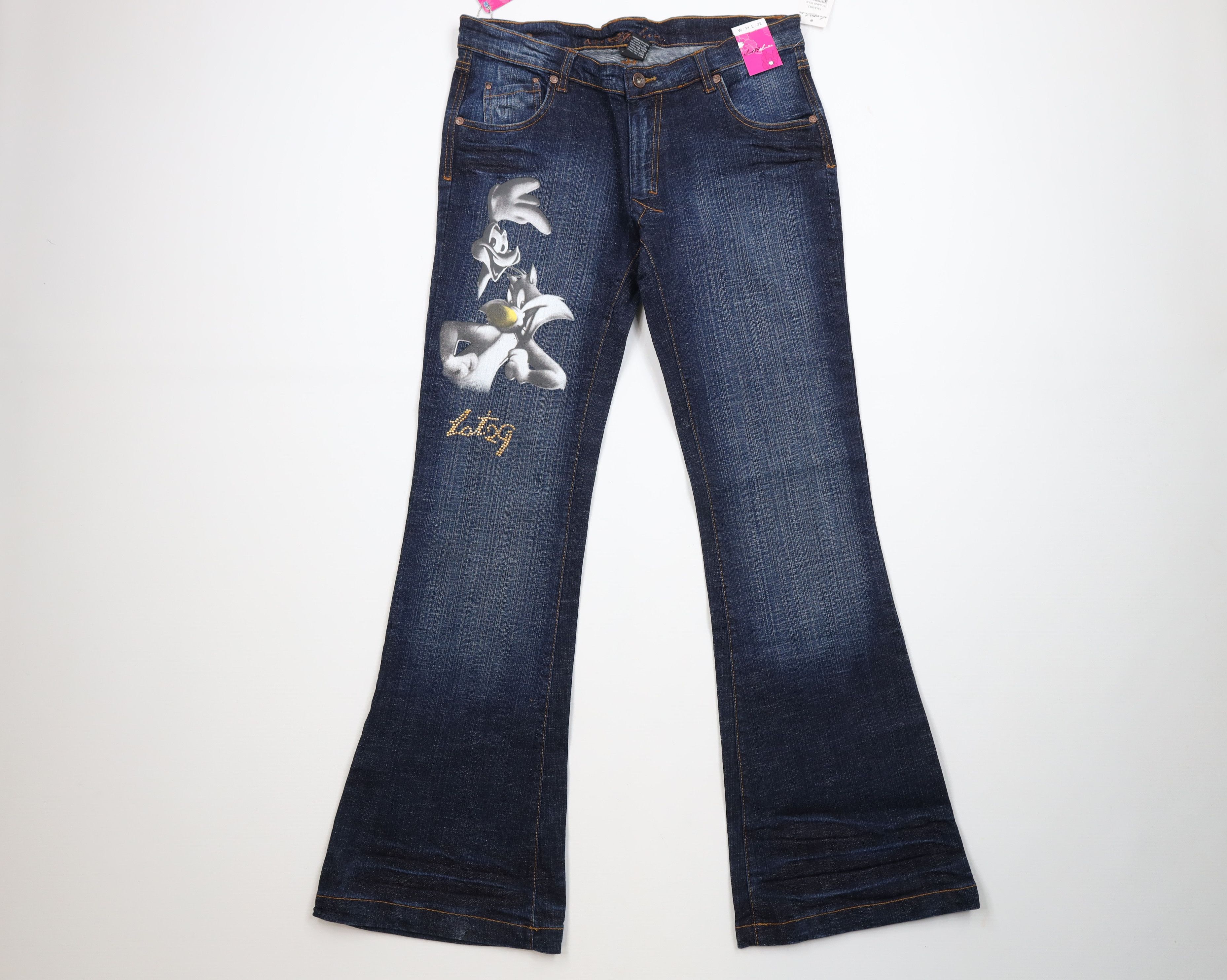 Vintage Deadstock Vintage Y2K Lot 29 Looney Tunes Wide Leg Jeans Size 32" / US 10 / IT 46 - 1 Thumbnail