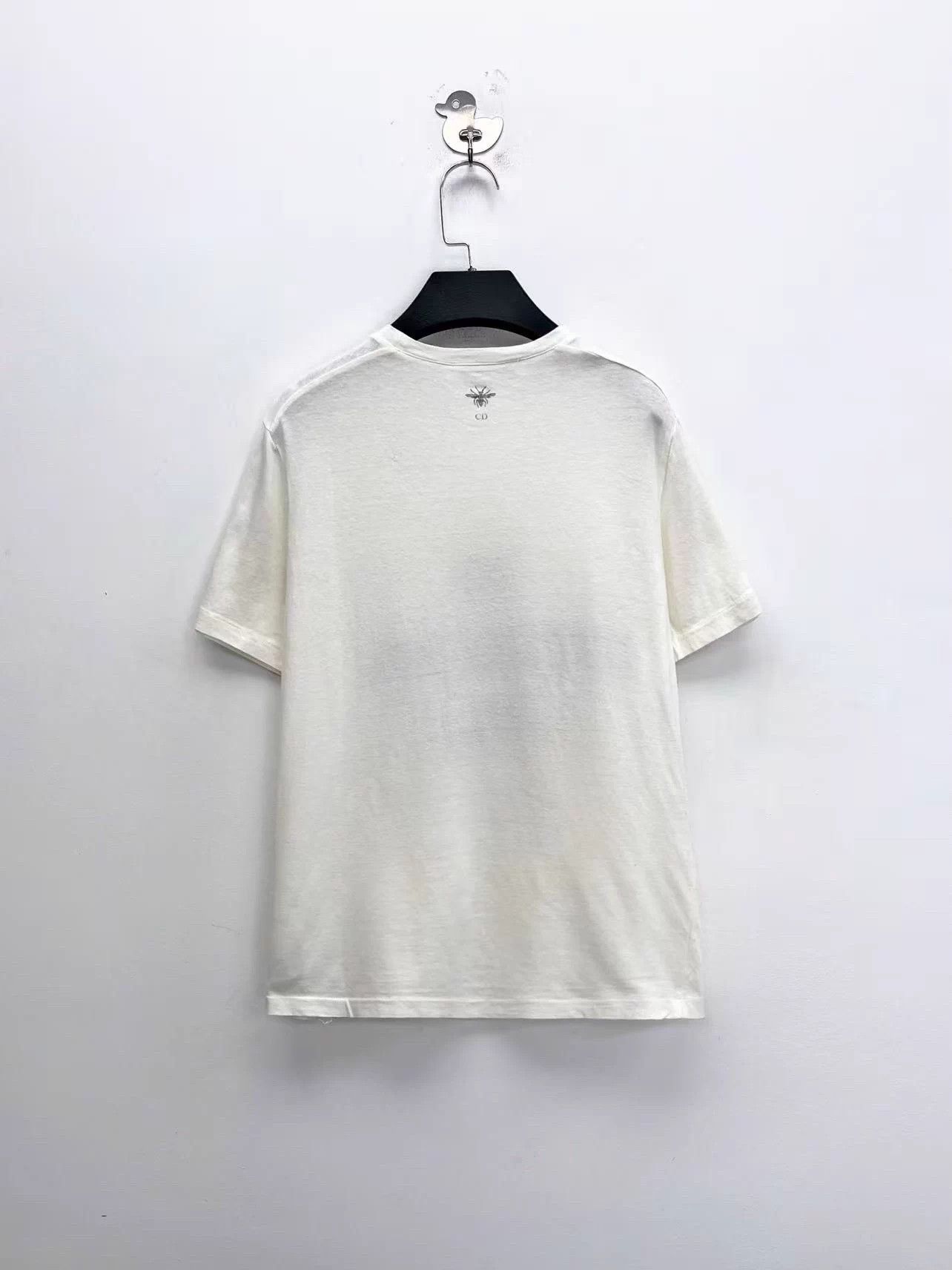 Dior Dior Off-White Col Slogan Tassel Bee ShortSleeve XS Size XS / US 0-2 / IT 36-38 - 2 Thumbnail
