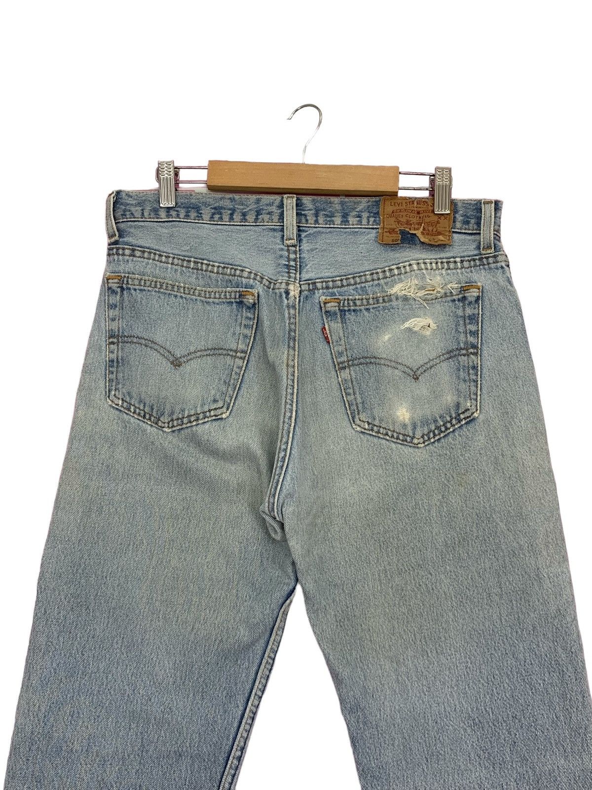 Levi's × Vintage Vintage USA Levis 501 Distressed Light Wash Short Size US 31 - 9 Thumbnail