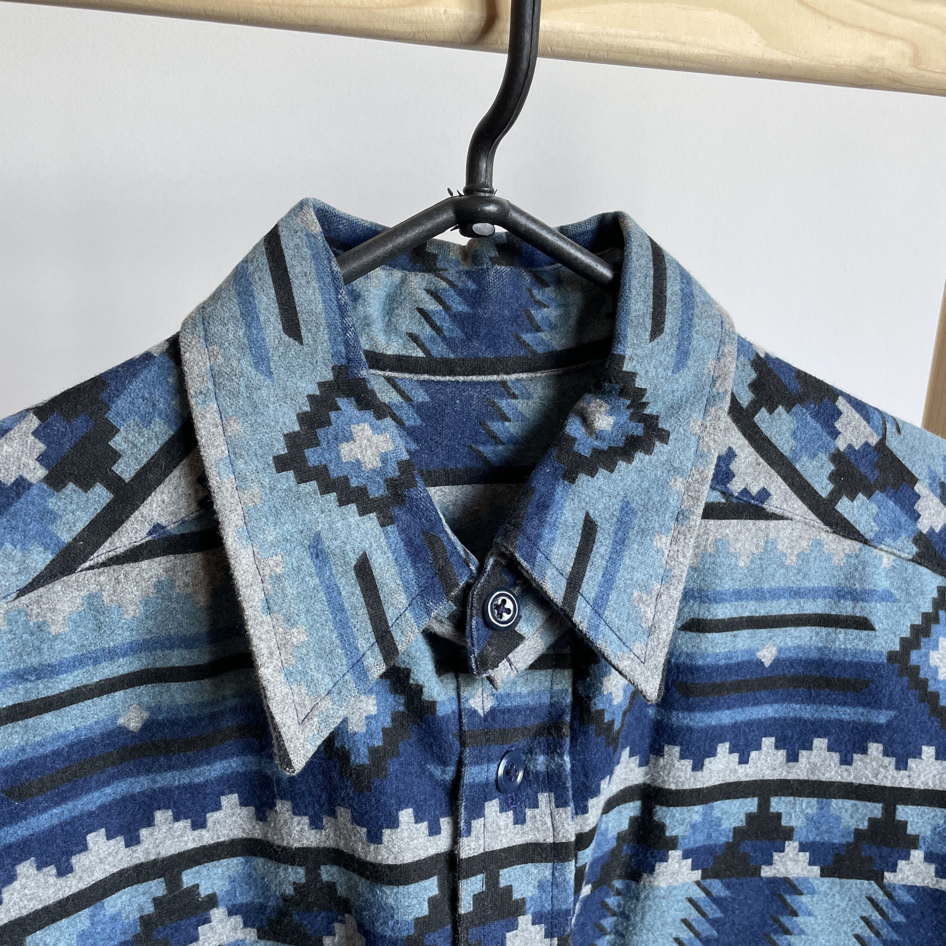 Flannel Cone Mills Vintage Aztec Native Pattern Heavy Flannel Shirt Size US XXL / EU 58 / 5 - 4 Thumbnail