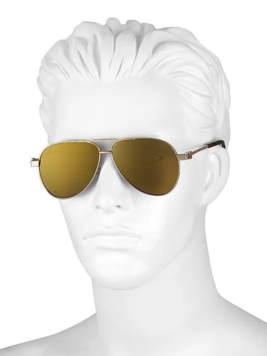 Off-White os11x0825 Size: OS / Ruston 57MM Aviator Sunglasses in Gold Size ONE SIZE - 4 Thumbnail