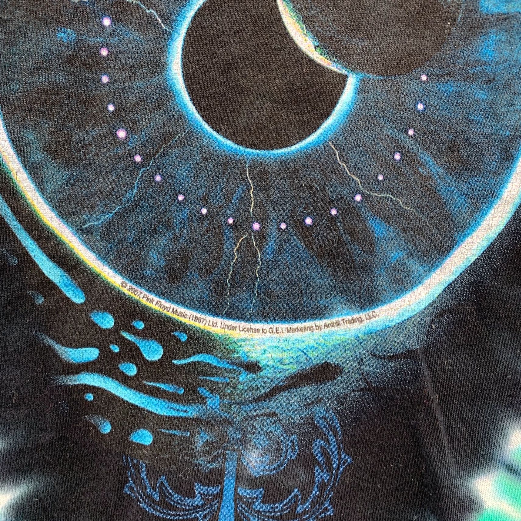 Liquid Blue Pink Floyd Pulse T Shirt Mens Medium Liquid Blue Tie Dye Music Hippie Size US M / EU 48-50 / 2 - 5 Thumbnail