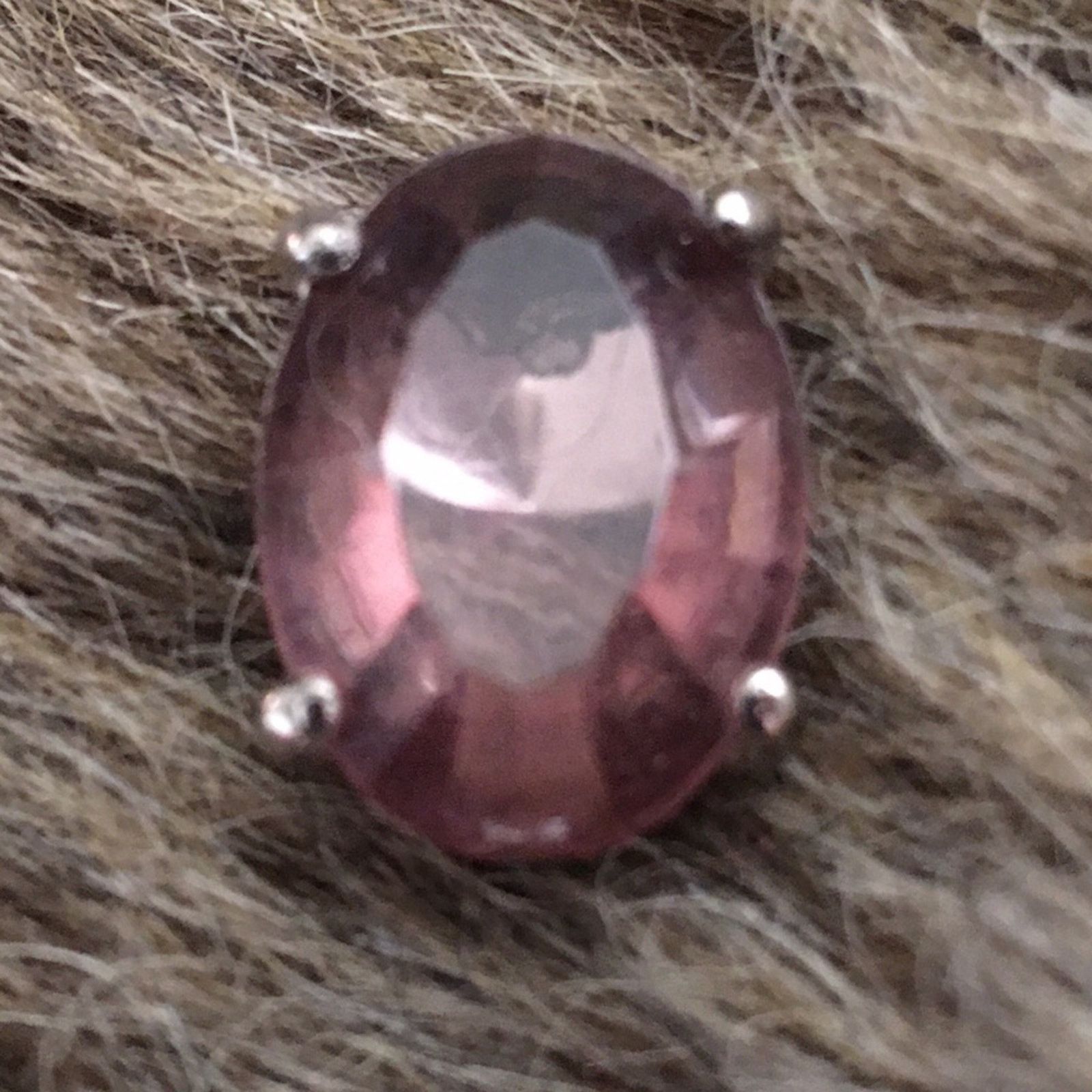 Vintage Vintage light plum faceted glass stone earrings Size ONE SIZE - 2 Thumbnail