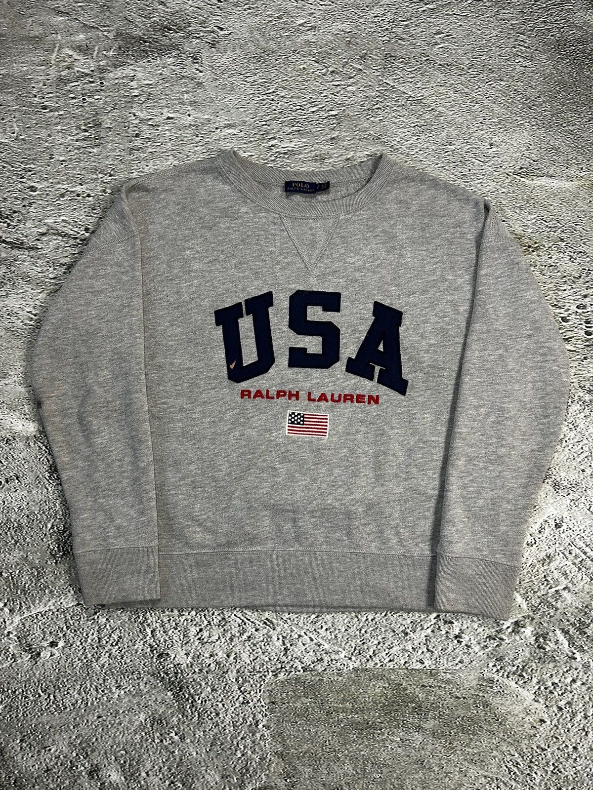 Polo Ralph Lauren Chief Keef Polo Ralph Lauren sweatshirt grey USA big logo Size US S / EU 44-46 / 1 - 1 Thumbnail