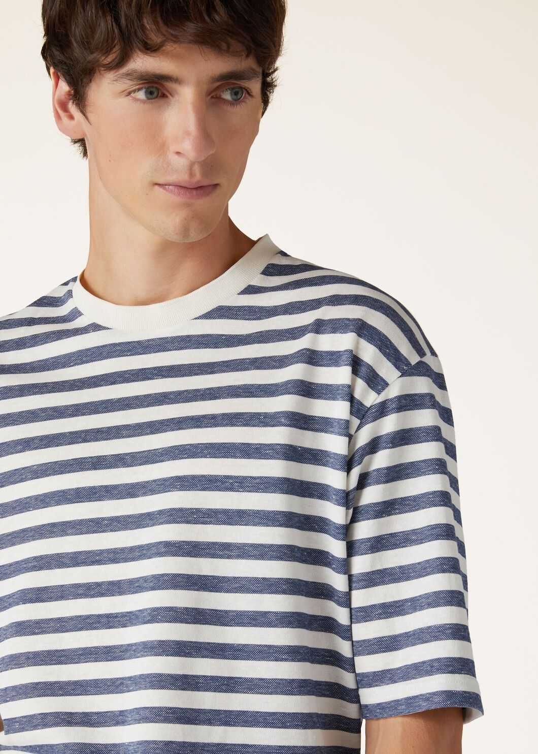 Loro Piana o1w1db10125 FAN8051 Kuroshio T-Shirt in Blue & White Size US S / EU 44-46 / 1 - 5 Thumbnail
