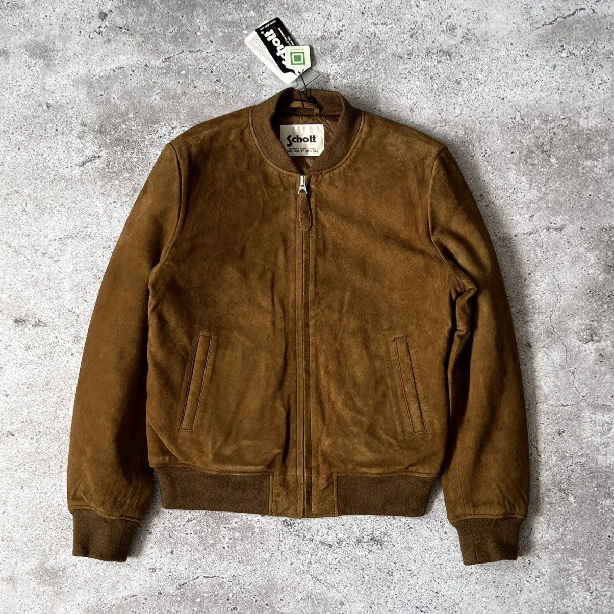 Schott Schott NYC NWT Rust Goat Suede Bomber Jacket Size US L / EU 52-54 / 3 - 1 Thumbnail