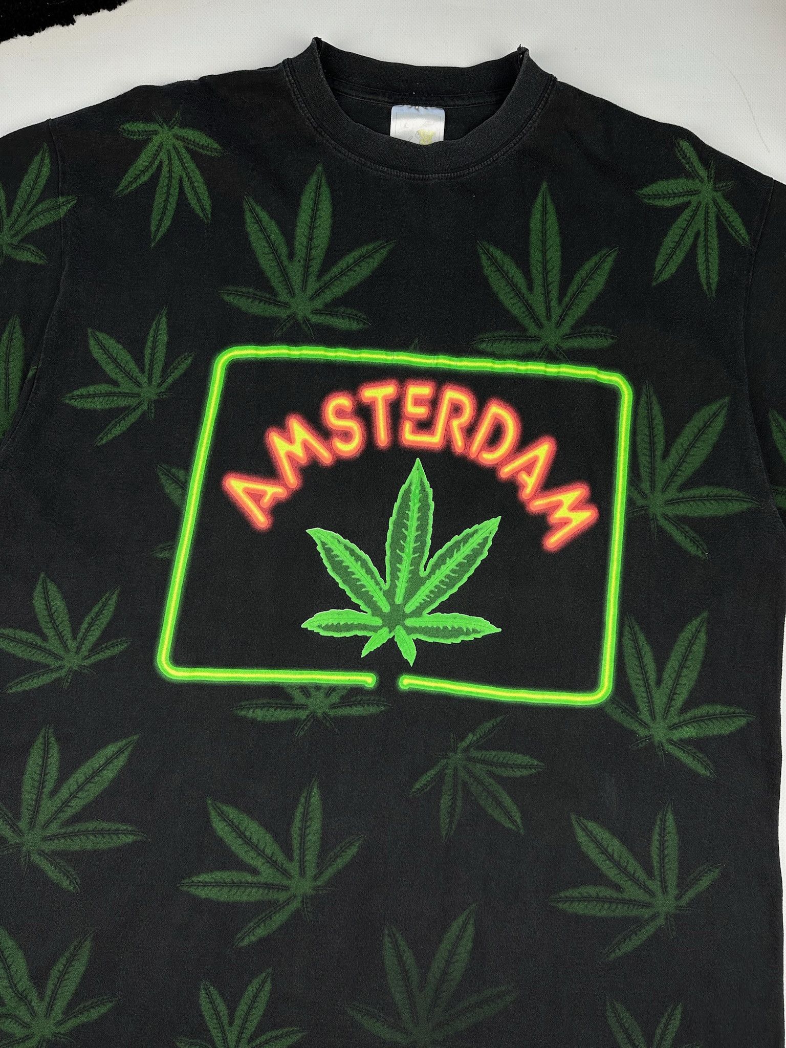 Vintage Acid Amsterdam T-shirt weed marijuana tee cannabis thc Size US L / EU 52-54 / 3 - 2 Thumbnail