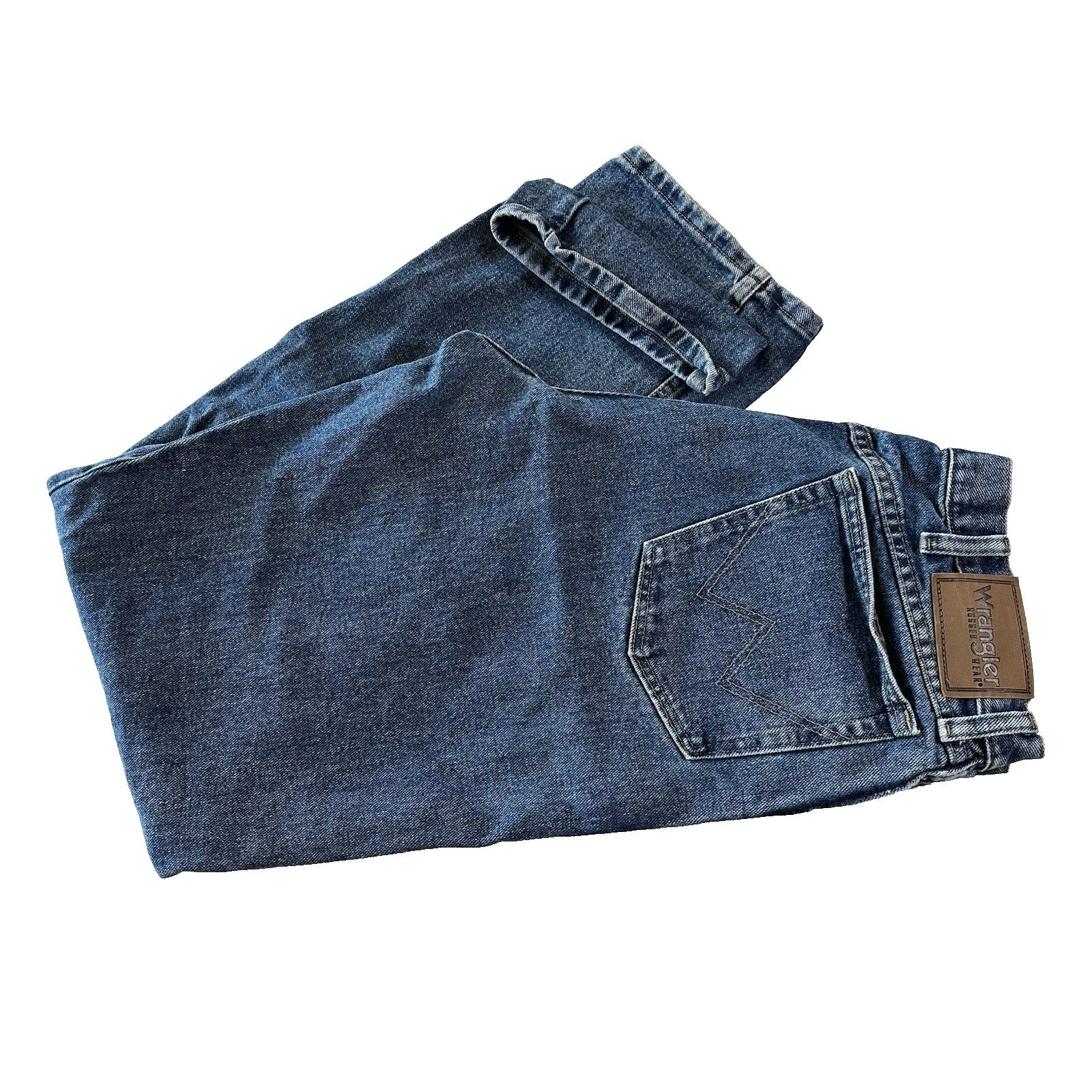 Wrangler Wrangler Rugged Wear Denim Blue Jeans 36x34 Straight Western Size US 36 / EU 52 - 1 Thumbnail