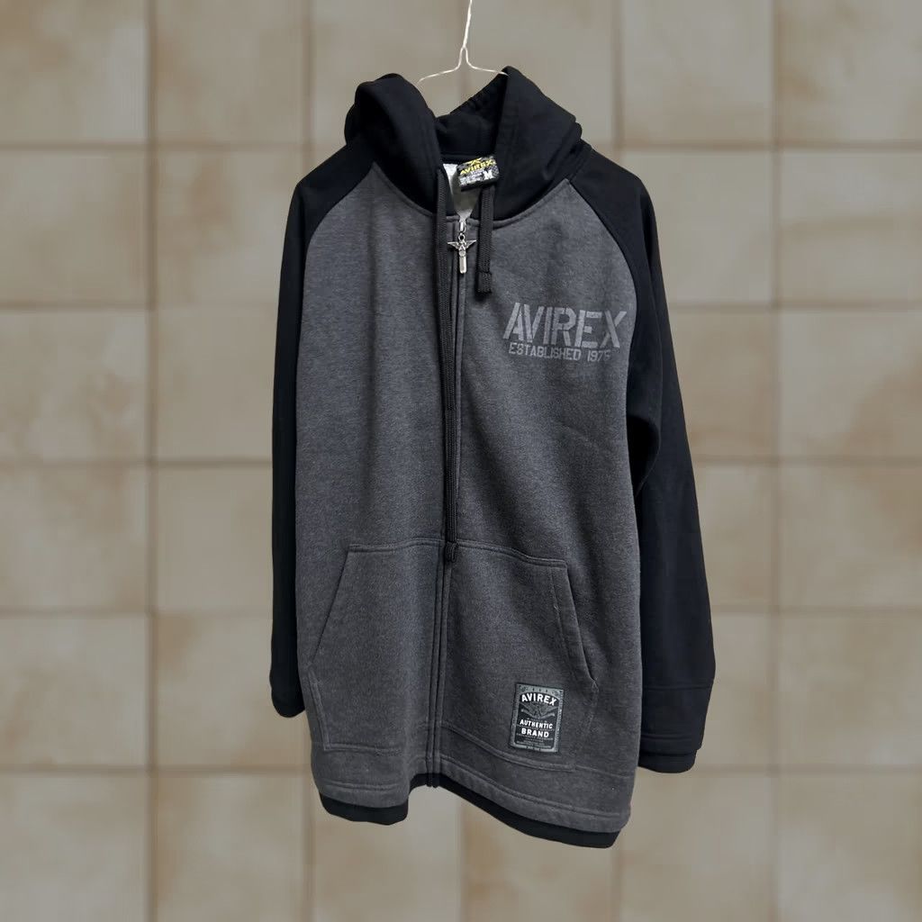 Avirex VINTAGE Avirex Hoodie Medium M Gray Hip Hop 90s 2000s Men Size US M / EU 48-50 / 2 - 1 Thumbnail