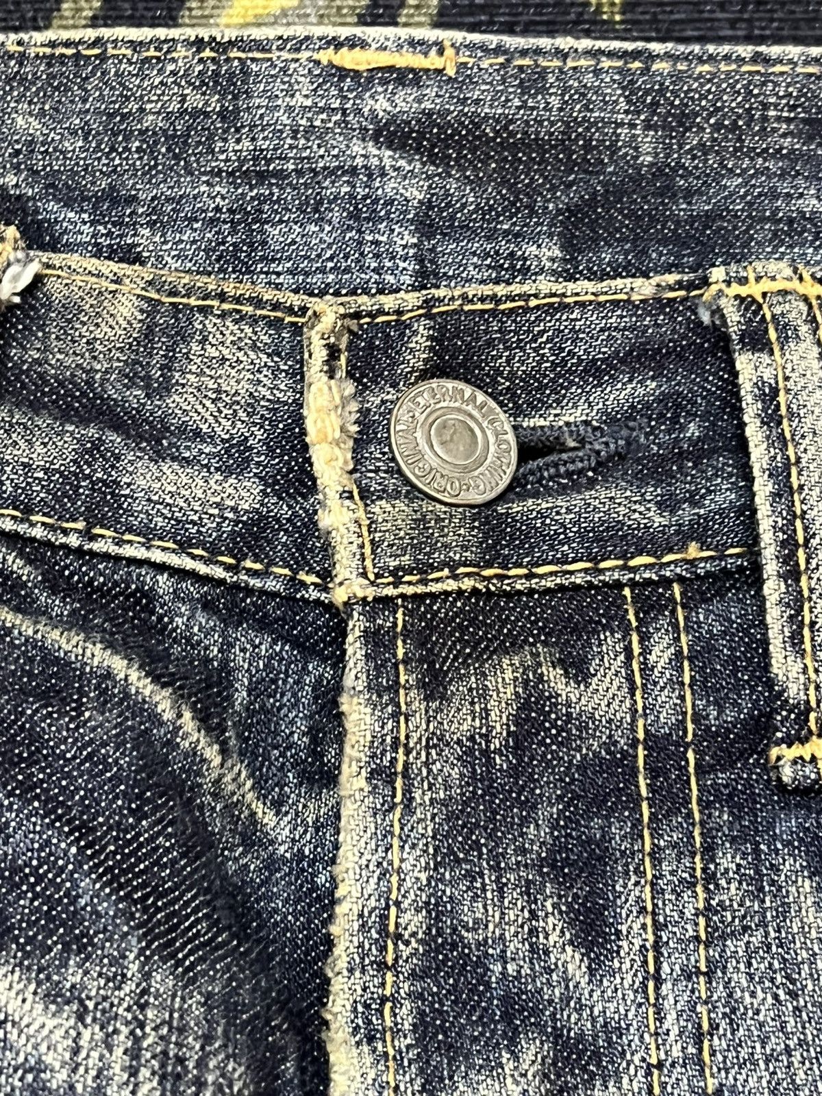 POST ARCHIVE FACTION (PAF) Vintage Eternal Mudwash Honeycomb Distressed Denim Size US 30 / EU 46 - 8 Thumbnail