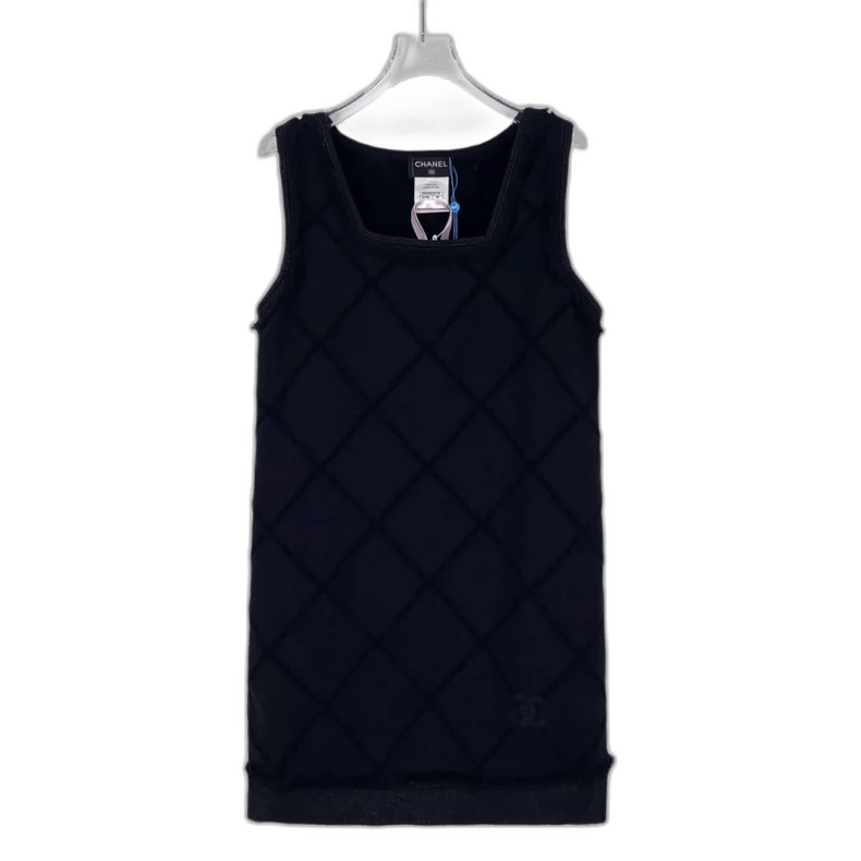 Chanel Chanel Black Sleeveless Fringe Dress Size 38 Size S / US 4 / IT 40 - 1 Thumbnail