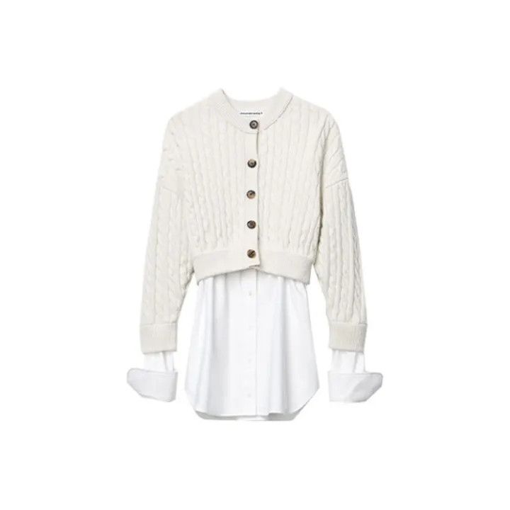 Alexander Wang Alexander Wang FW21 Layered V-neck Cardigan Sweater 0079 Size S / US 4 / IT 40 - 1 Thumbnail