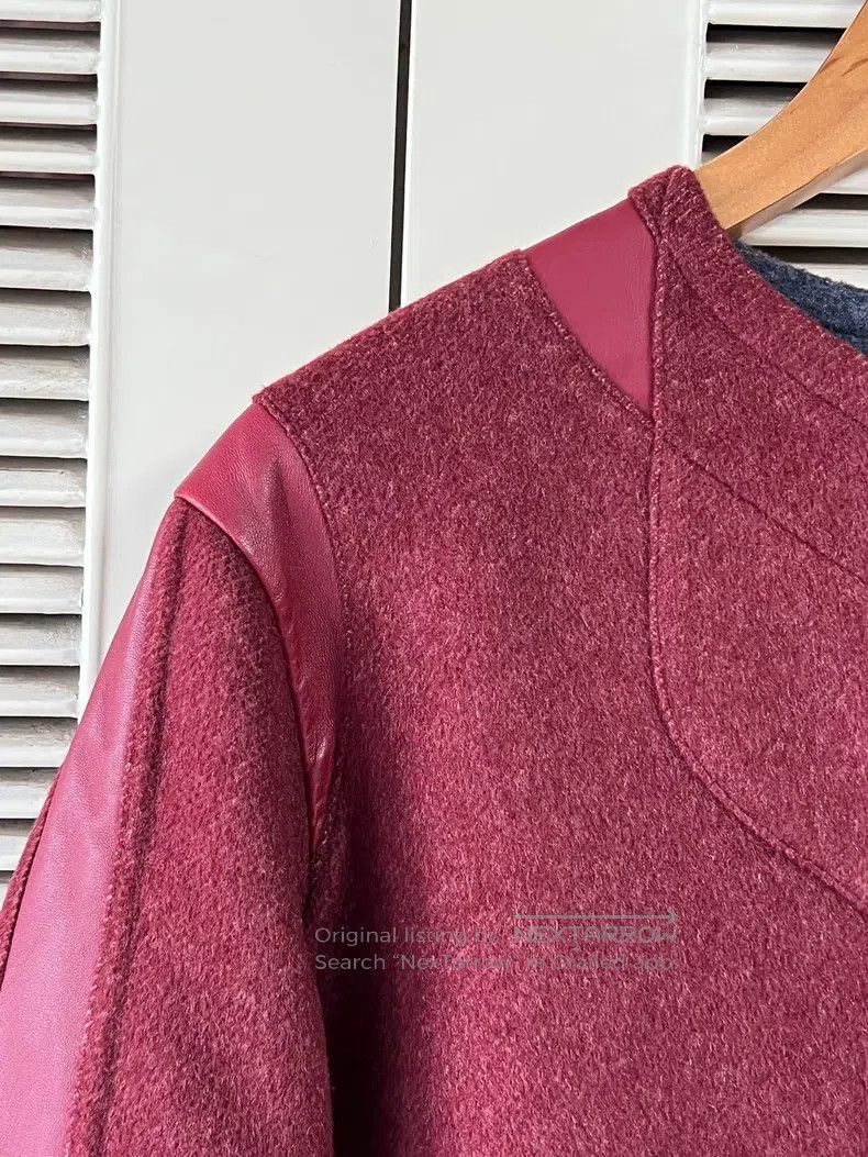 Hermes Hermes Double-faced cashmere and leather short jacket Size XXS / US 00 / IT 34 - 4 Thumbnail