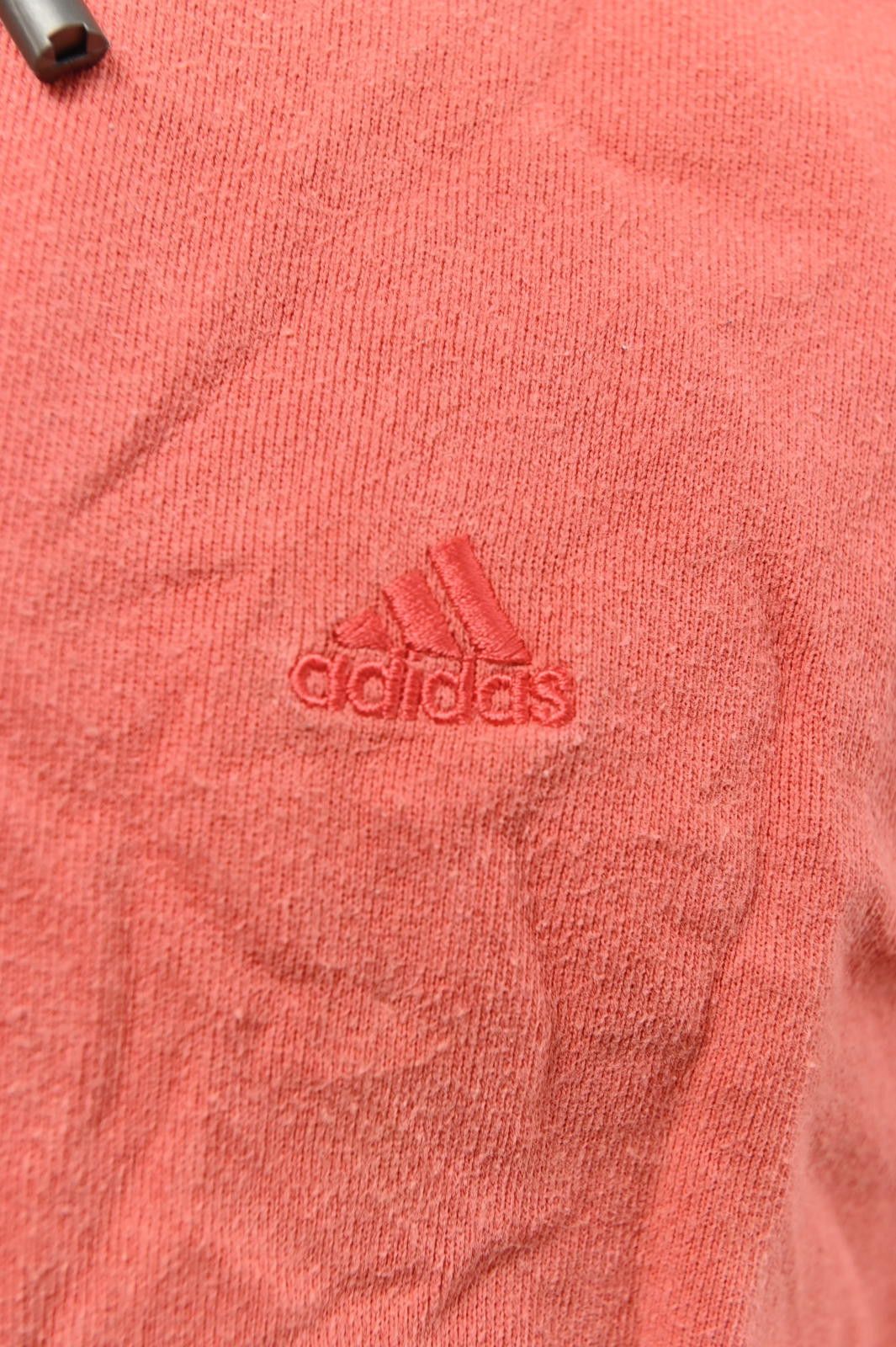 Adidas Adidas Coral Orange Zip-Up Hoodie Mens Size L Size US L / EU 52-54 / 3 - 2 Thumbnail