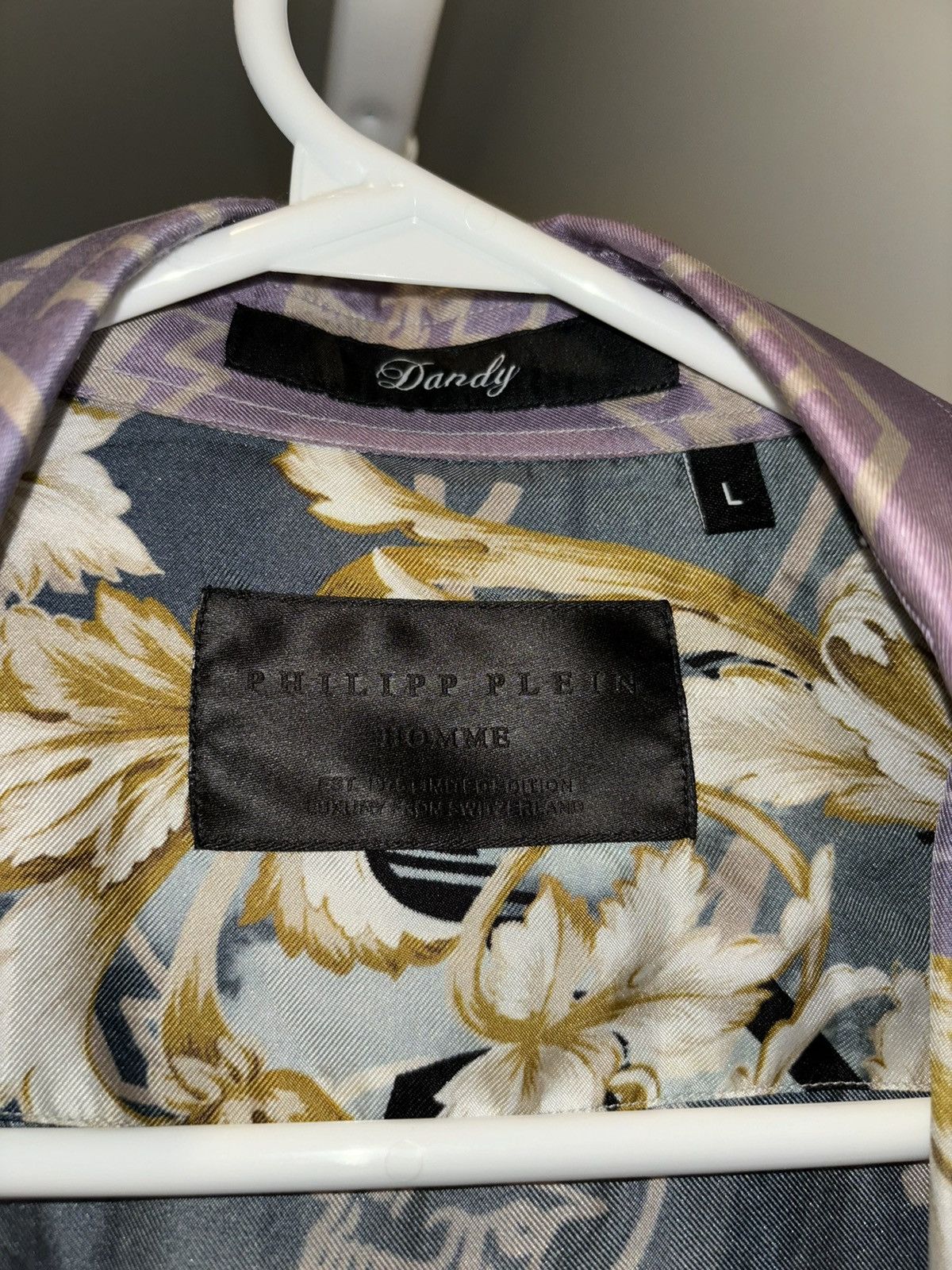 Philipp Plein Silk Shirt Dandy LS New Baroque Size US L / EU 52-54 / 3 - 2 Thumbnail
