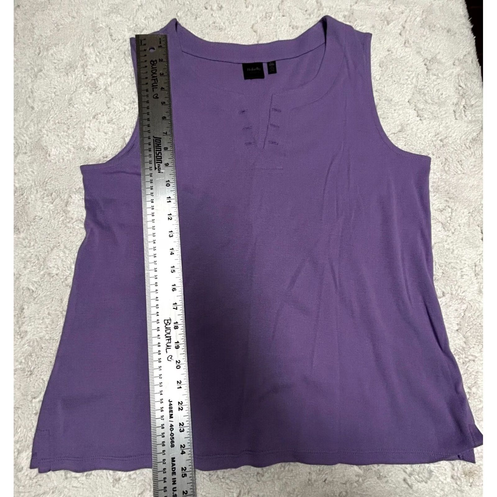 Vintage Rafaella Studio Women's Top V-Neck Knit Sleeveless Blouse Purple XL Size XL / US 12-14 / IT 48-50 - 7 Thumbnail