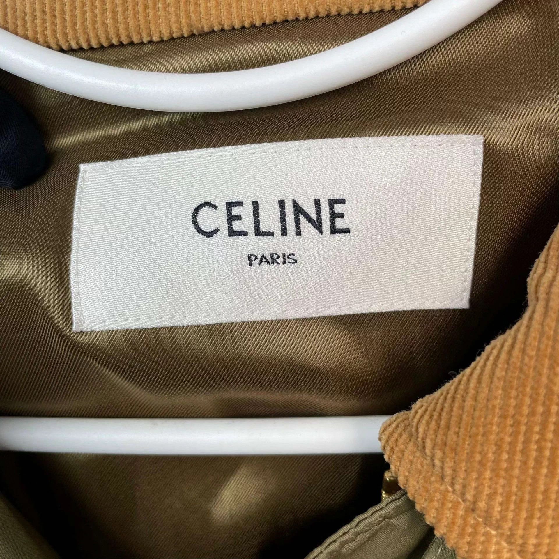 Celine Celine FW Khaki Suede Colorblock Olive Green Puffer Jacket Size US XXS / EU 40 - 4 Thumbnail
