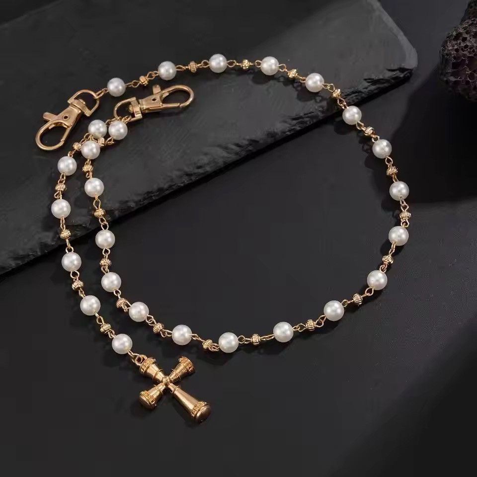 Jewelry Cross Pendant Imitation Pearl Size ONE SIZE - 4 Thumbnail