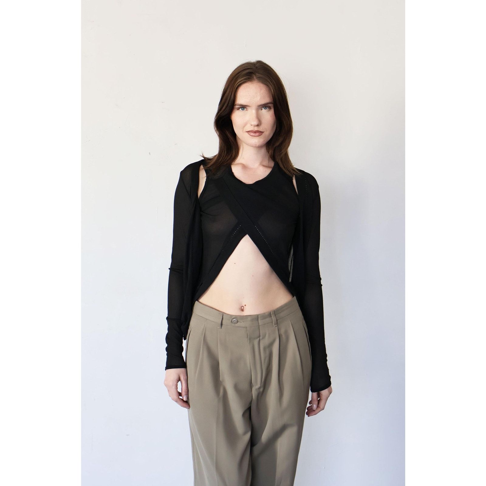 Jean Paul Gaultier Archival Jean Paul Gaultier FEMME Rare Knit Wrap Around Top Size S / US 4 / IT 40 - 3 Thumbnail