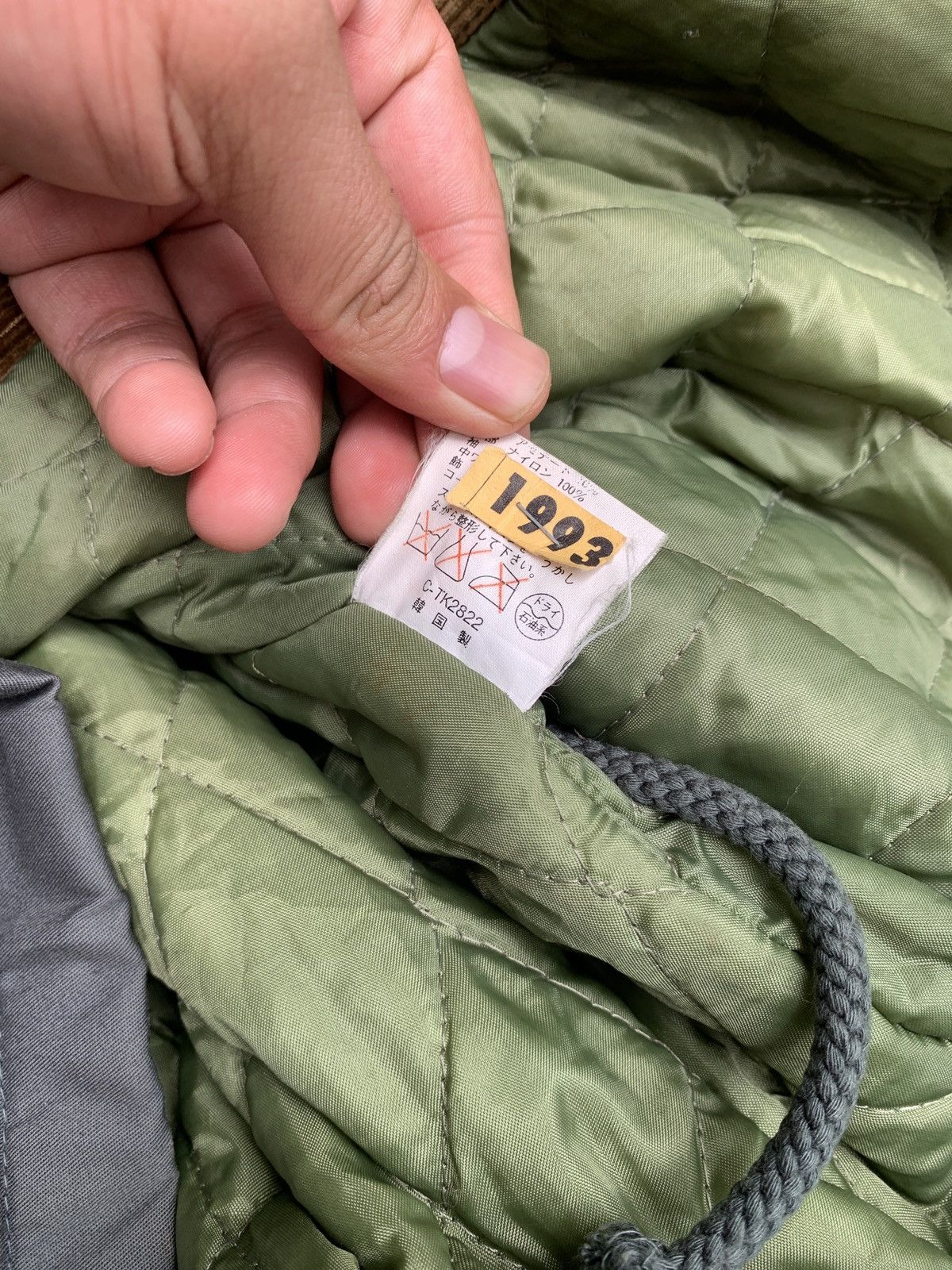 Japanese Brand × Vintage 1990s Poulbot Green Quilted Winter Motorcycles Parka Jacket Size US L / EU 52-54 / 3 - 10 Thumbnail