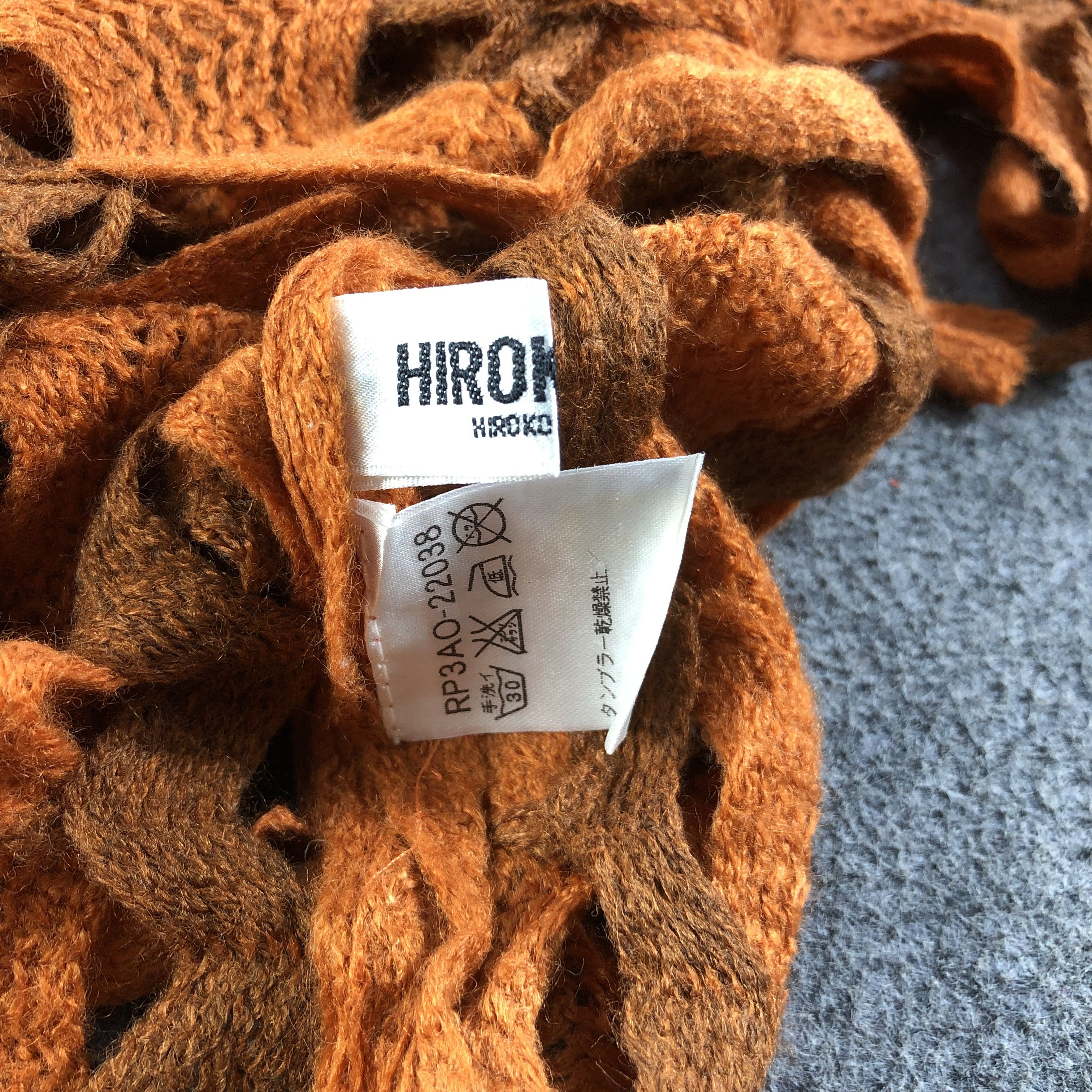 Hiroko Koshino Homme Hiroko Koshino Infinity Fishnet Scarf Muffler V1354 Size ONE SIZE - 4 Thumbnail