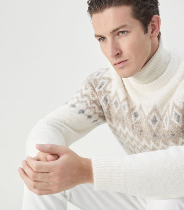 Brunello Cucinelli o1w1db10924 Sweater in Open White Size US XXL / EU 58 / 5 - 4 Thumbnail