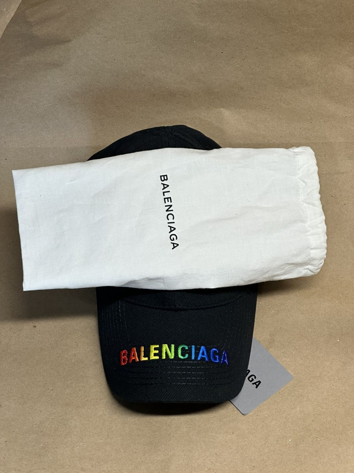 Balenciaga BALENCIAGA Rainbow Logo hat Size ONE SIZE - 4 Thumbnail