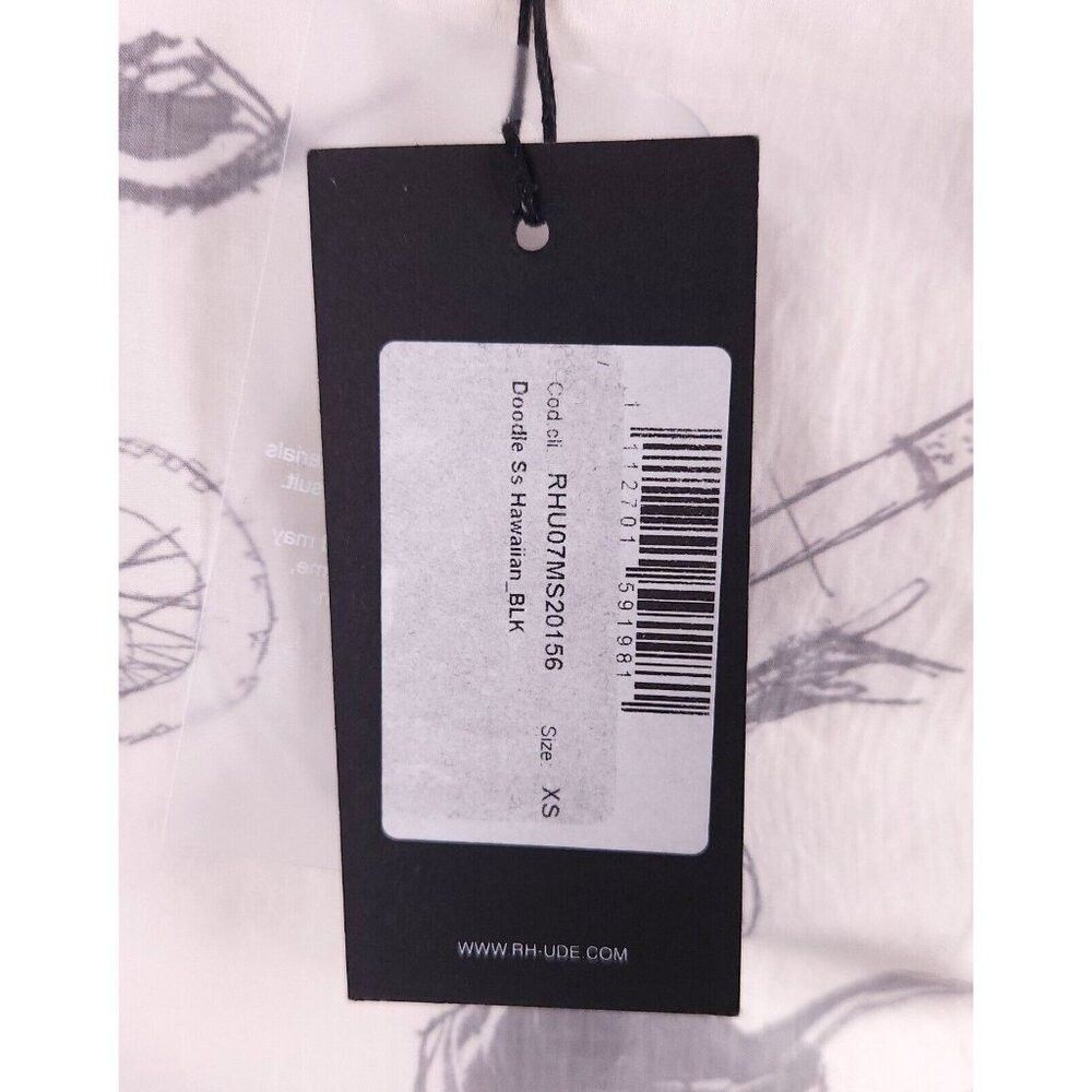Rhude Rhude Doodle Hawaiian Shirt Size XS White Gray Unisex style Size US XS / EU 42 / 0 - 8 Thumbnail
