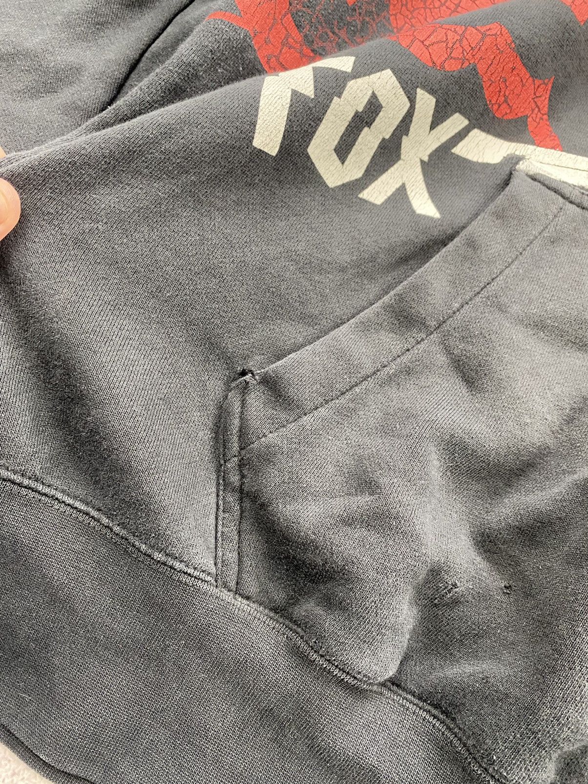 Affliction × JNCO × Vintage Crazy Vintage Y2K FOX Hoodie JNCO Affliction Cyber Brunge Size US XL / EU 56 / 4 - 4 Thumbnail