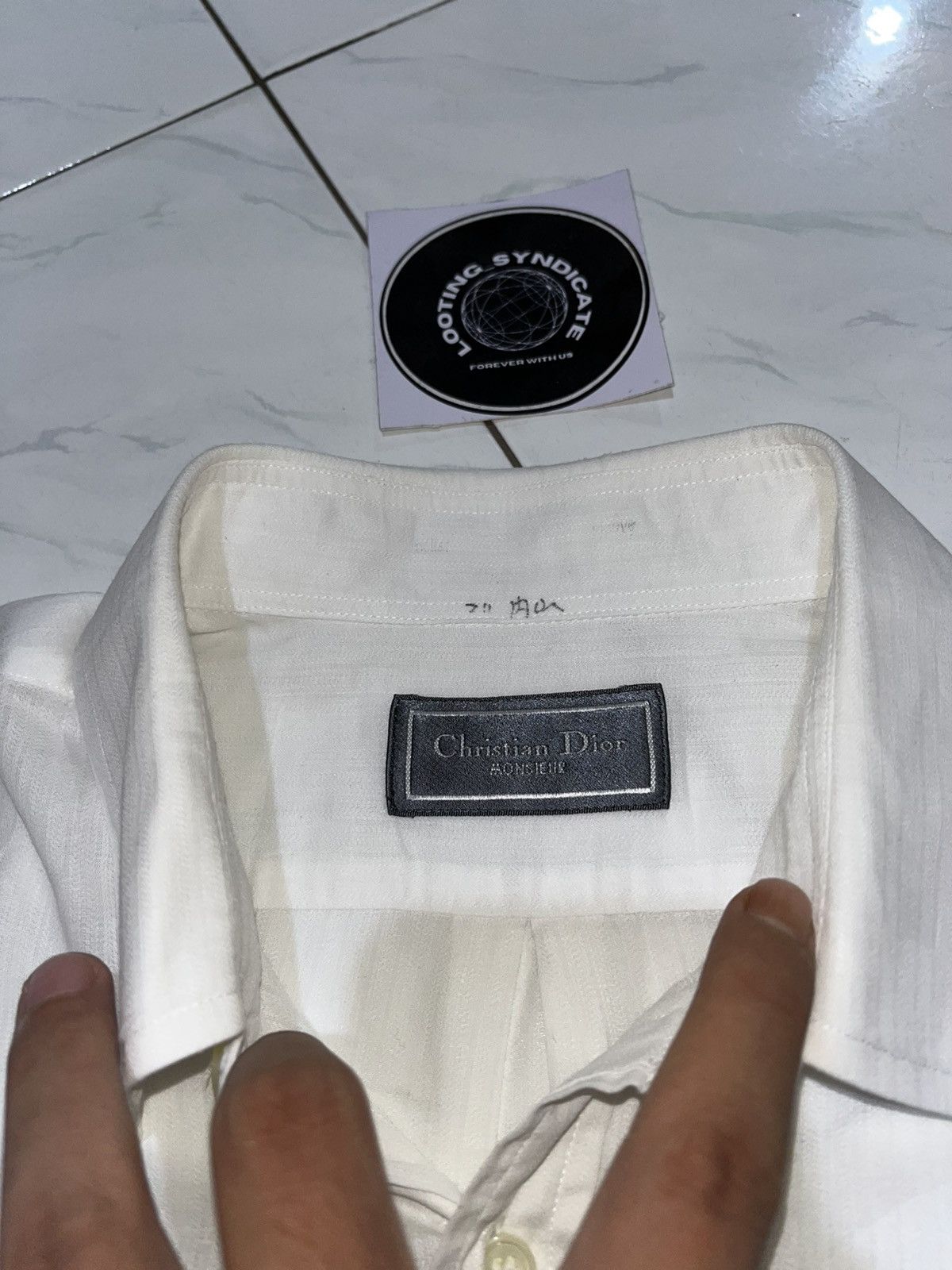 Dior 🔥Vintage Christian Dior Monsieur White Shirt Size US M / EU 48-50 / 2 - 6 Thumbnail