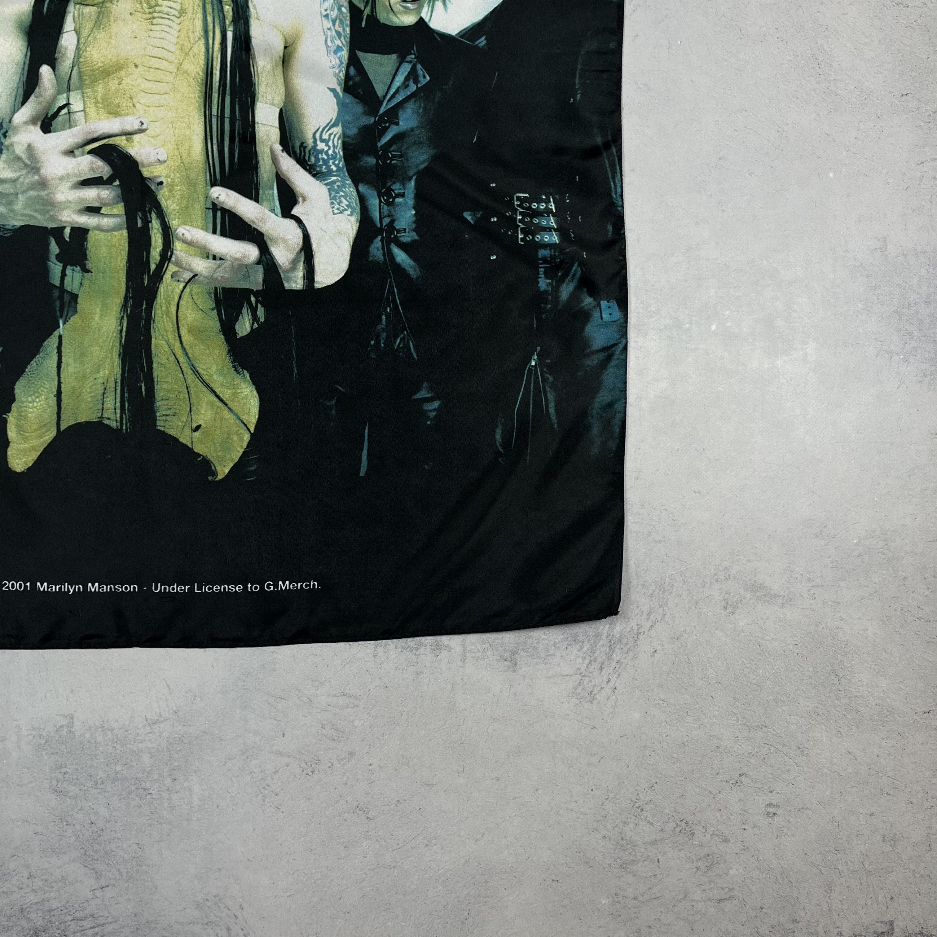Band Tees Vintage Marilyn Manson Rock Band Poster Flag Tapestry 2001 Size ONE SIZE - 5 Thumbnail