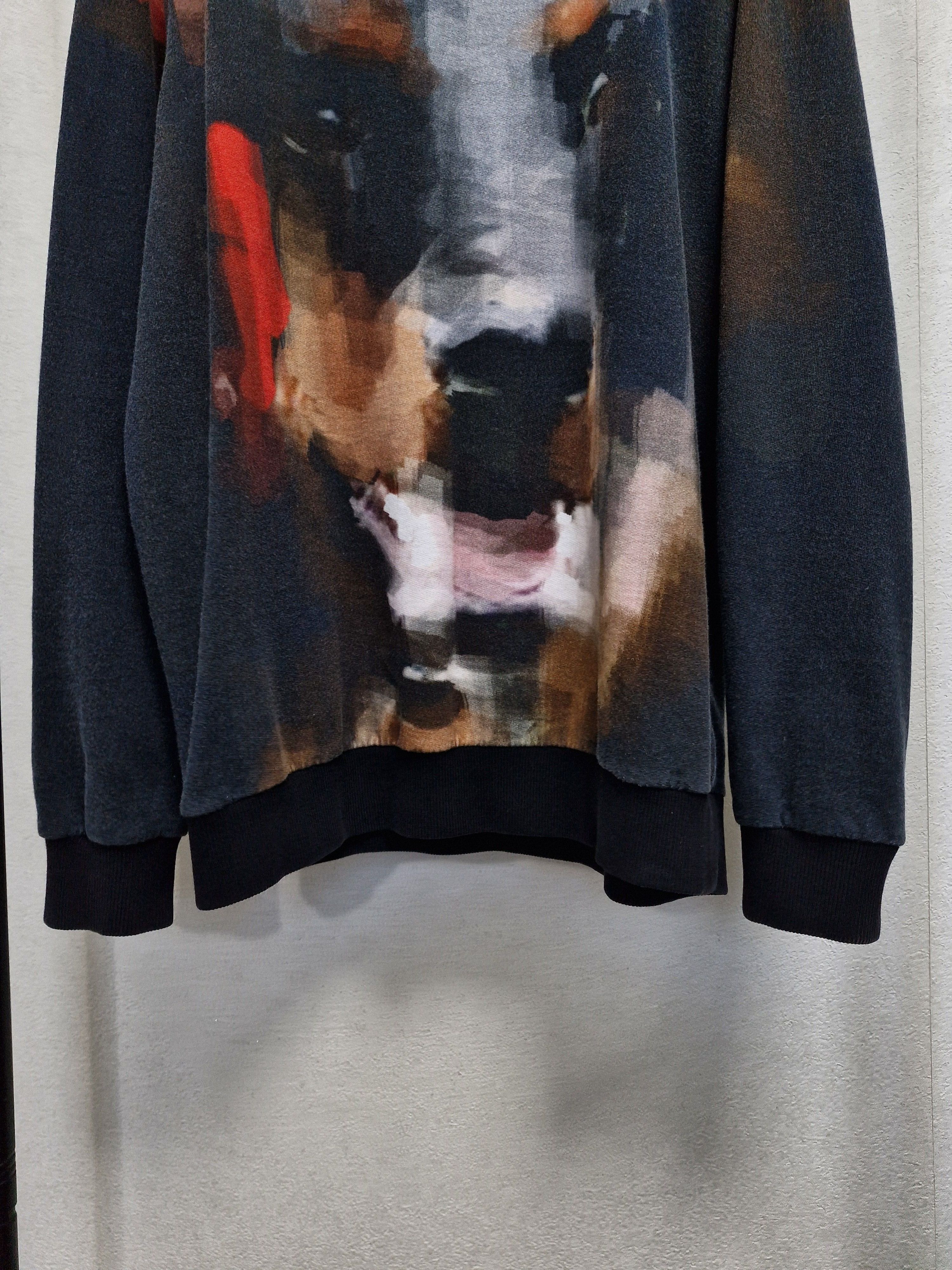 Givenchy GIVENCHY AW13 Abstract Doberman Sweatshirt Size US M / EU 48-50 / 2 - 3 Thumbnail