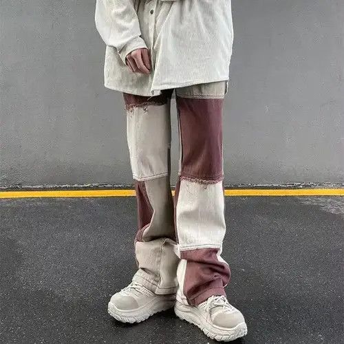 Japanese Brand Y2K Patchwork Grunge Baggy Trousers Jeans Streetwear Size US 32 / EU 48 - 4 Thumbnail