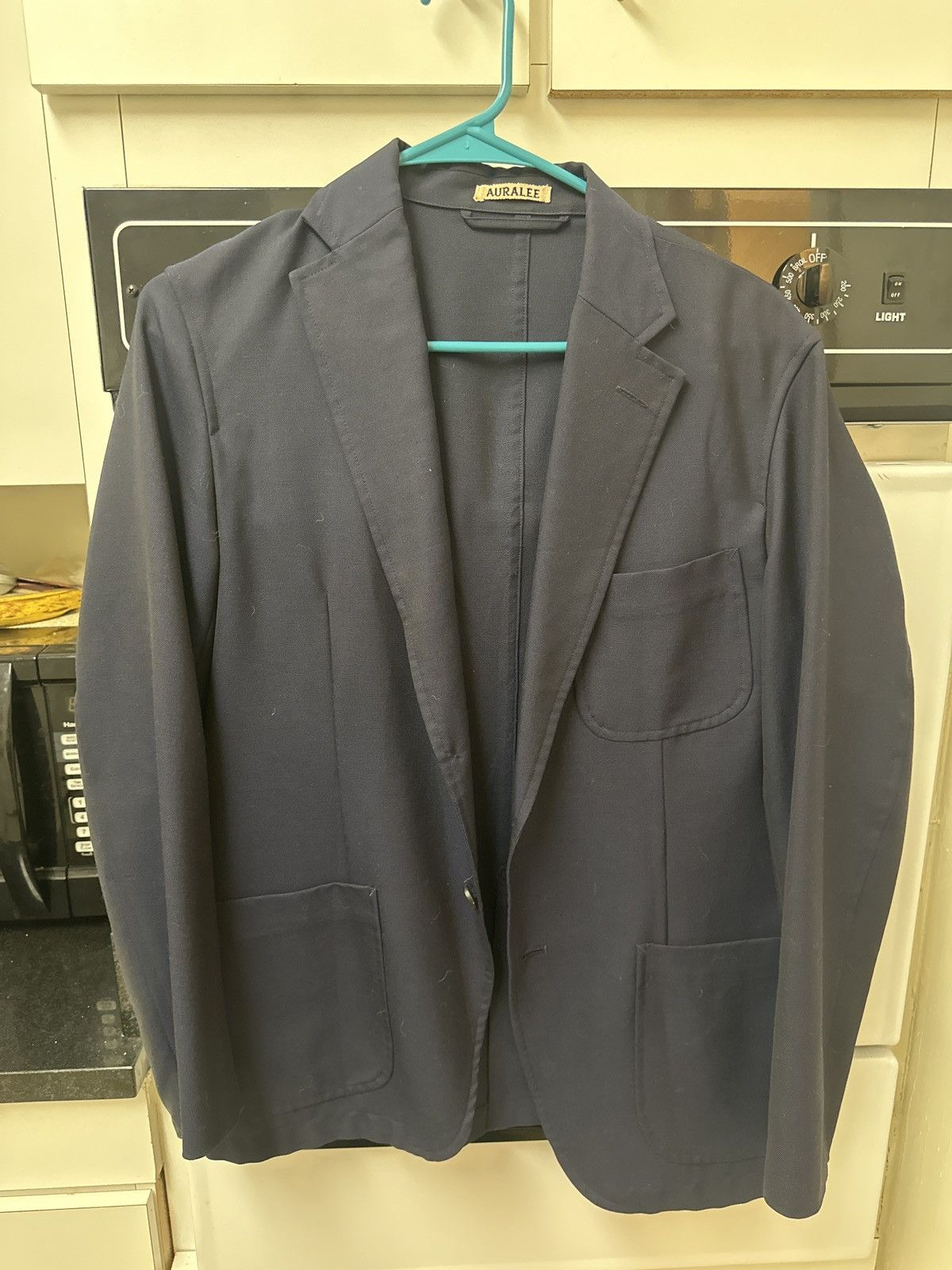 Auralee Auralee Navy Wool Mohair Blazer Size 36S - 1 Thumbnail