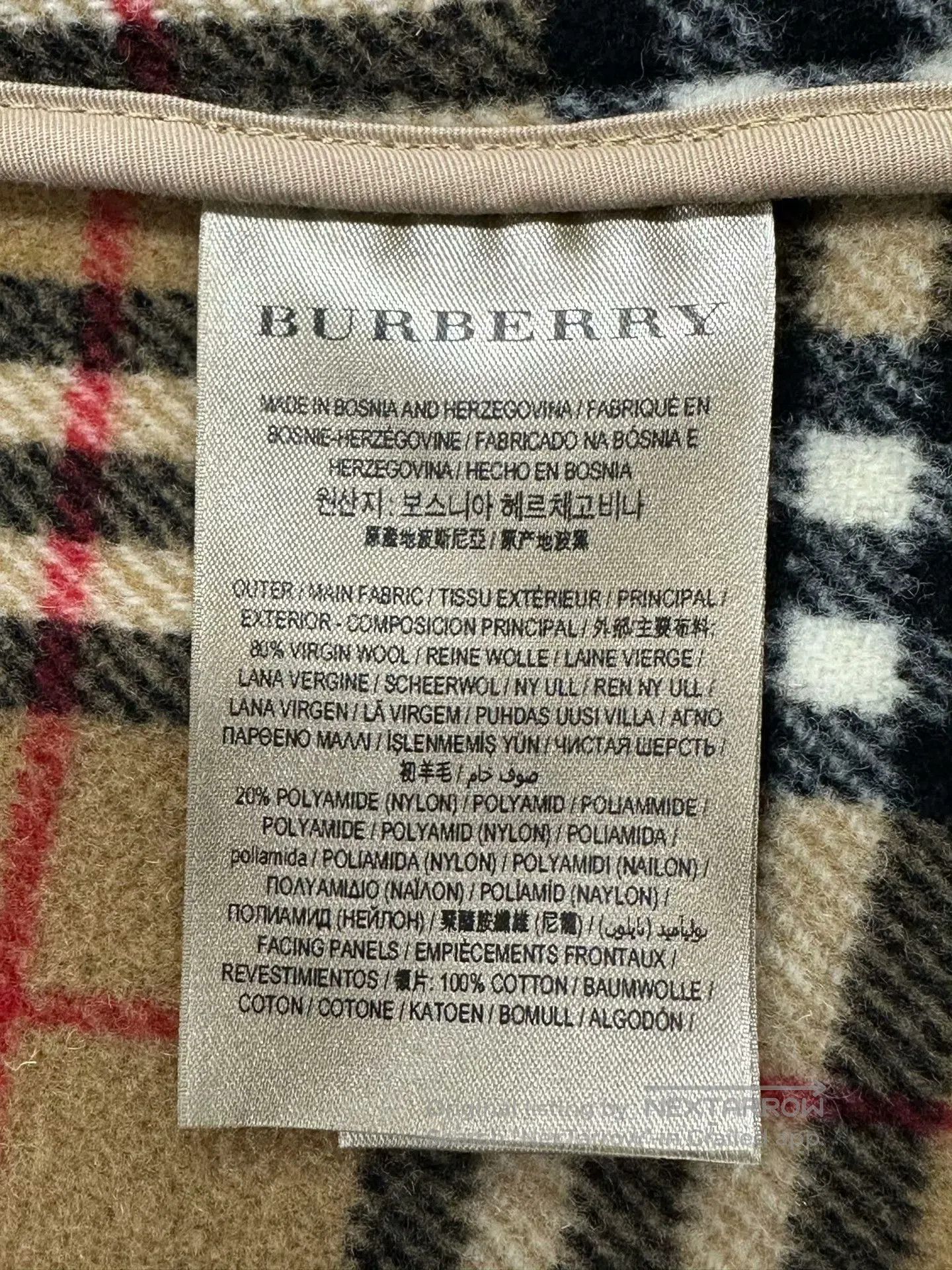 Burberry Burberry Brown Lined Plaid Horn Button Fleece Coat| Size XXL / US 16-18 / IT 52-54 - 4 Thumbnail
