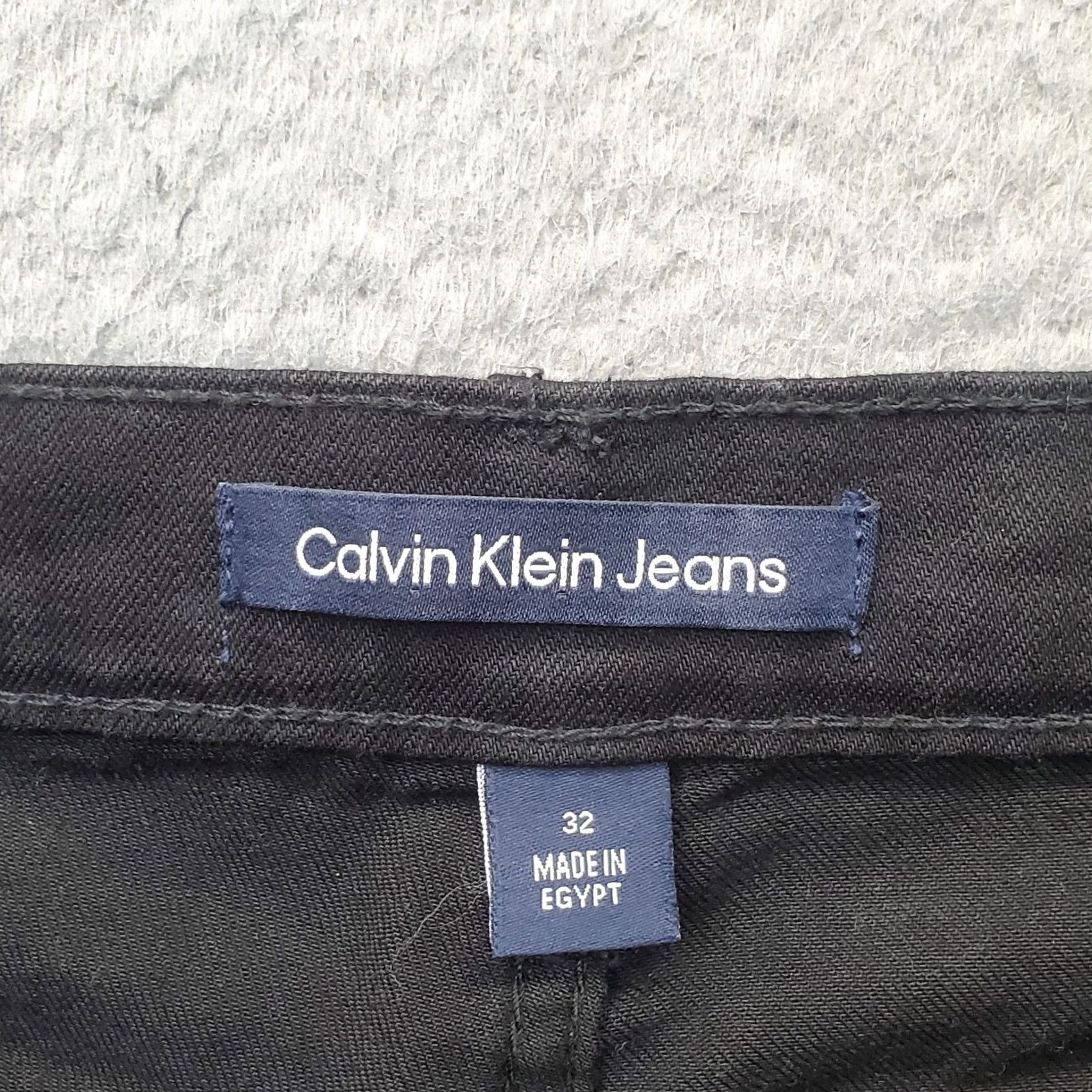Calvin Klein Calvin Klein Jeans Womens 32 Black Denim Stretch High Rise Slim Fit Straight Leg Jeans Size 24" / US 00 / IT 34 - 7 Thumbnail