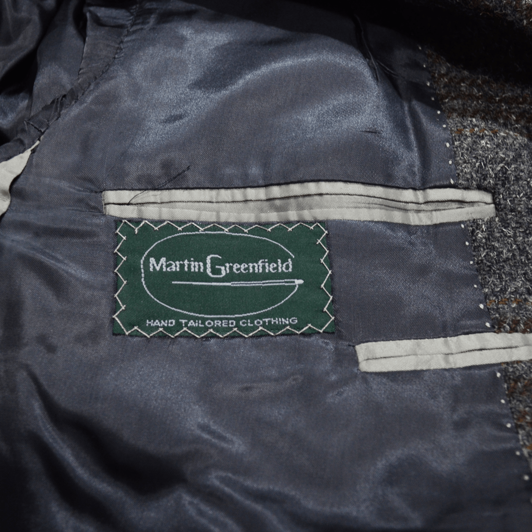 Other Martin Greenfield Tweed Blazer Coat Check 42 Hadn Tailored Size 42R - 8 Thumbnail