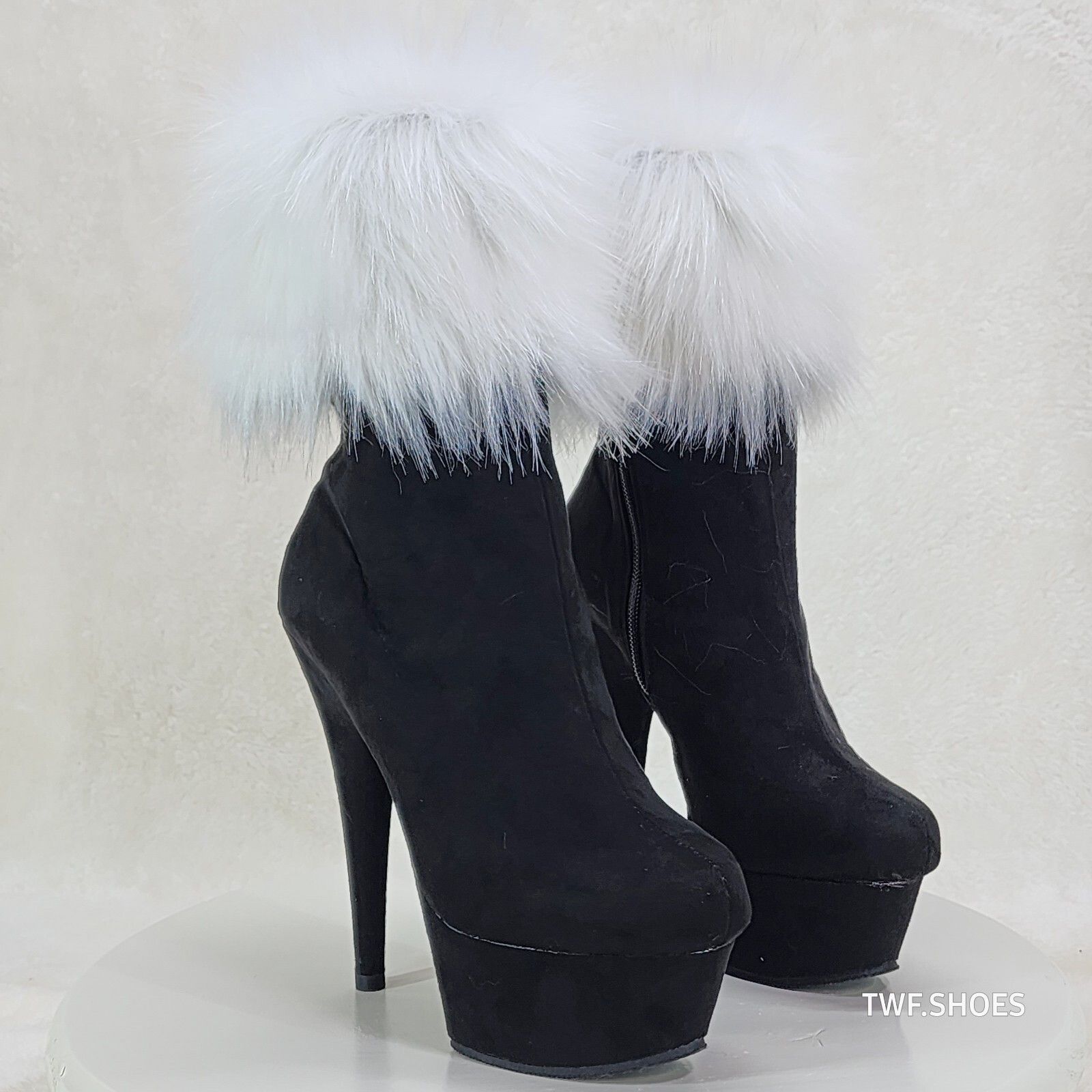 Other 1000 Furry Faux Fur Changeable Cuffs / Collars Platform Ankl Size US 11 / IT 41 - 5 Thumbnail