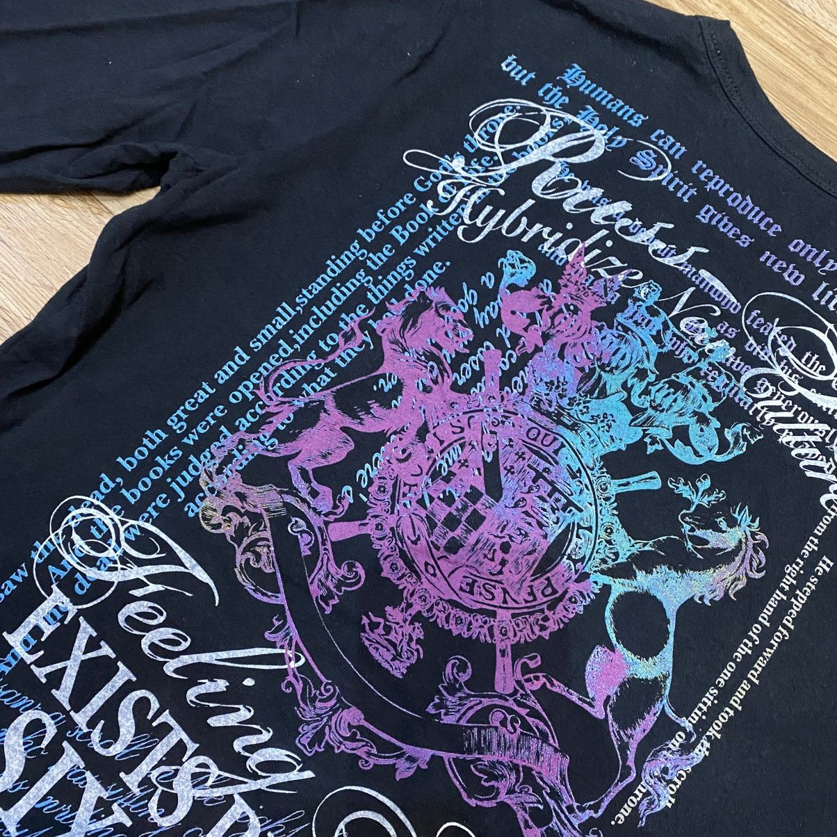 If Six Was Nine 2000s Russ-K Vkei Double Layer Poem Long Sleeve T-Shirt Size US M / EU 48-50 / 2 - 13 Thumbnail
