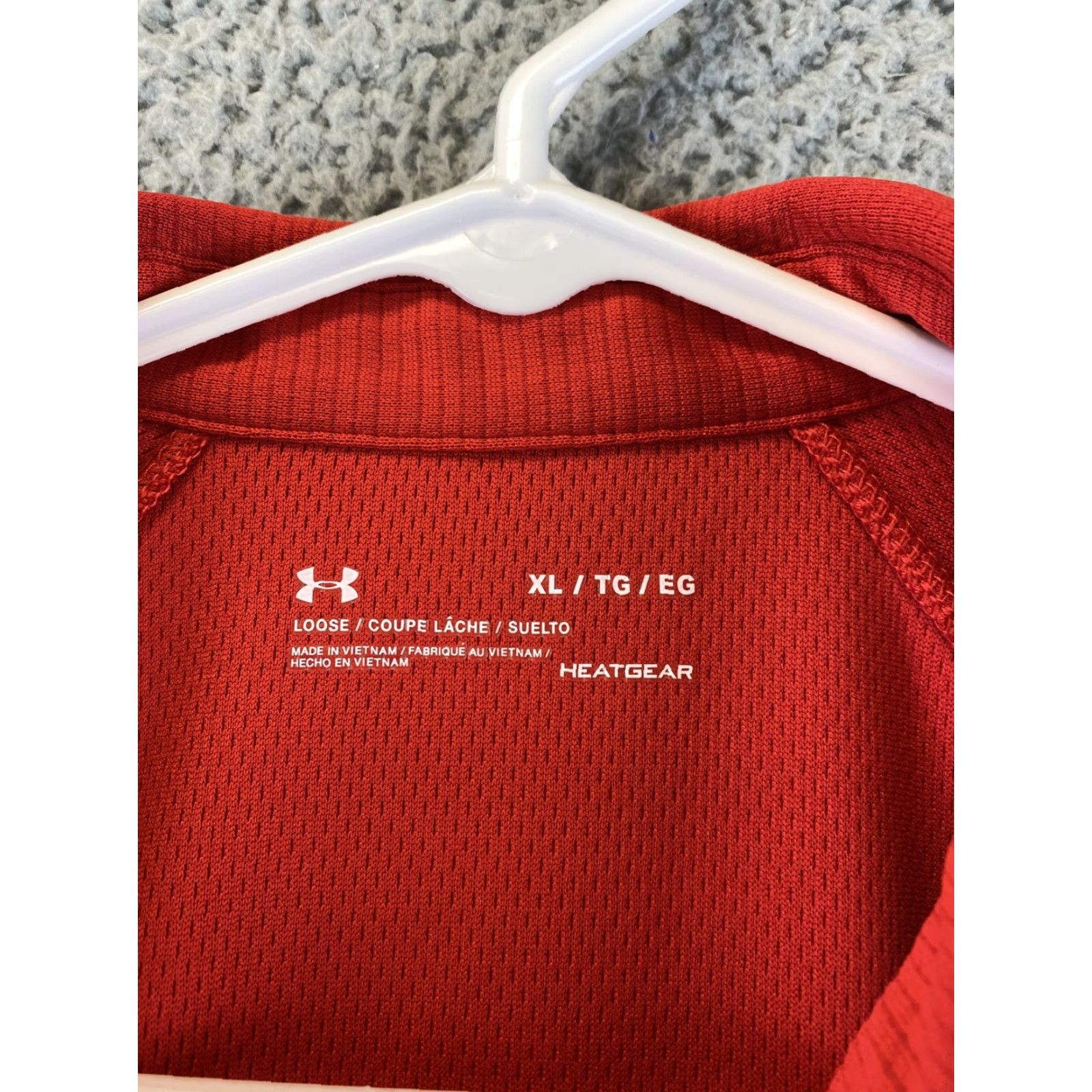 Under Armour VINTAGE? No. Under Armour Golf Polo Performance Shirt XL Loose-Fit Red Men Size US XL / EU 56 / 4 - 4 Thumbnail