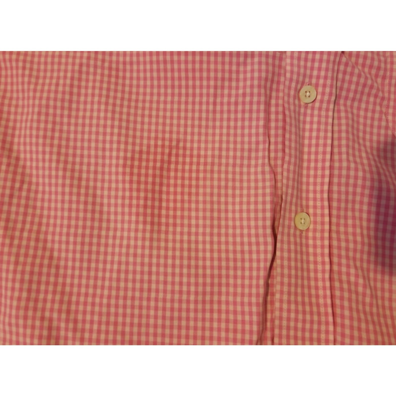 Brooks Brothers Mens Brooks Brothers Dress Shirt L Large Pink Button Cotton Size 42R - 3 Thumbnail