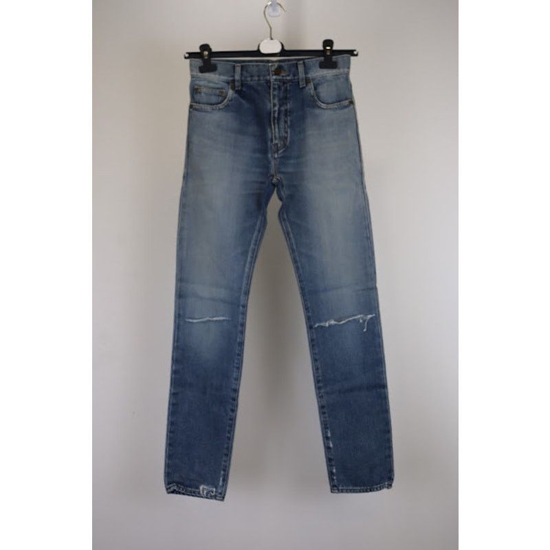 Saint Laurent Paris o1rshd1 Denim Jeans in Blue Size US 27 - 1 Thumbnail