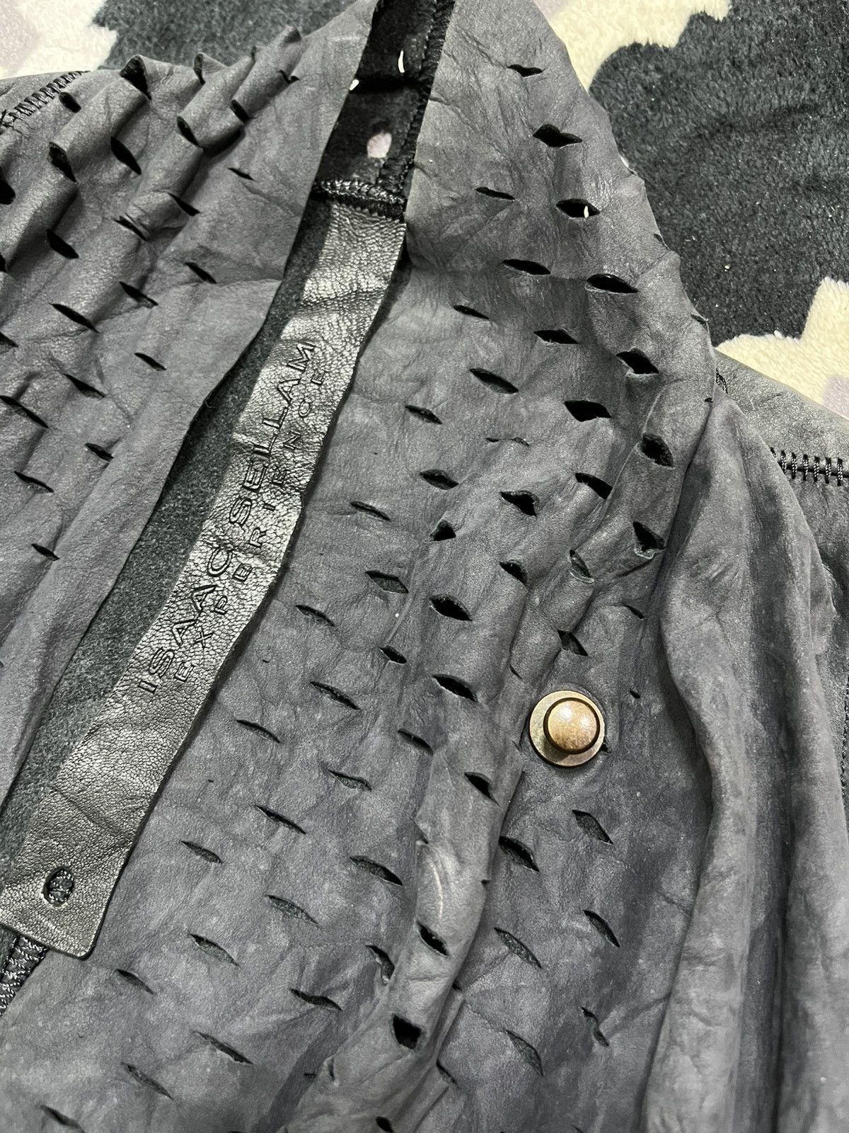 Isaac Sellam Experience Distressed cut Calfskin leather vest Size US M / EU 48-50 / 2 - 9 Thumbnail
