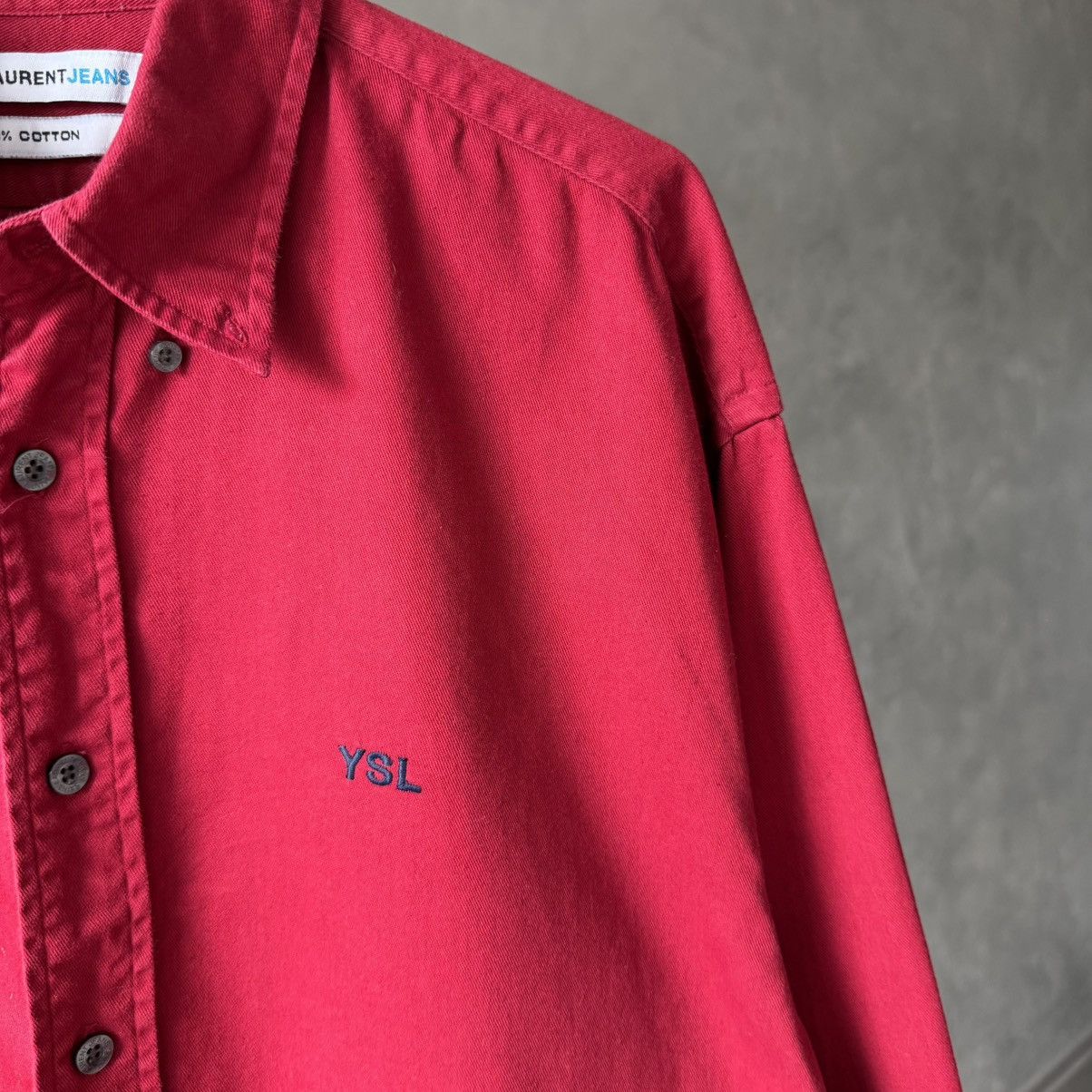 Yves Saint Laurent 🔥Vintage Yves Saint Laurent YSL Logo Shirt Size US L / EU 52-54 / 3 - 4 Thumbnail