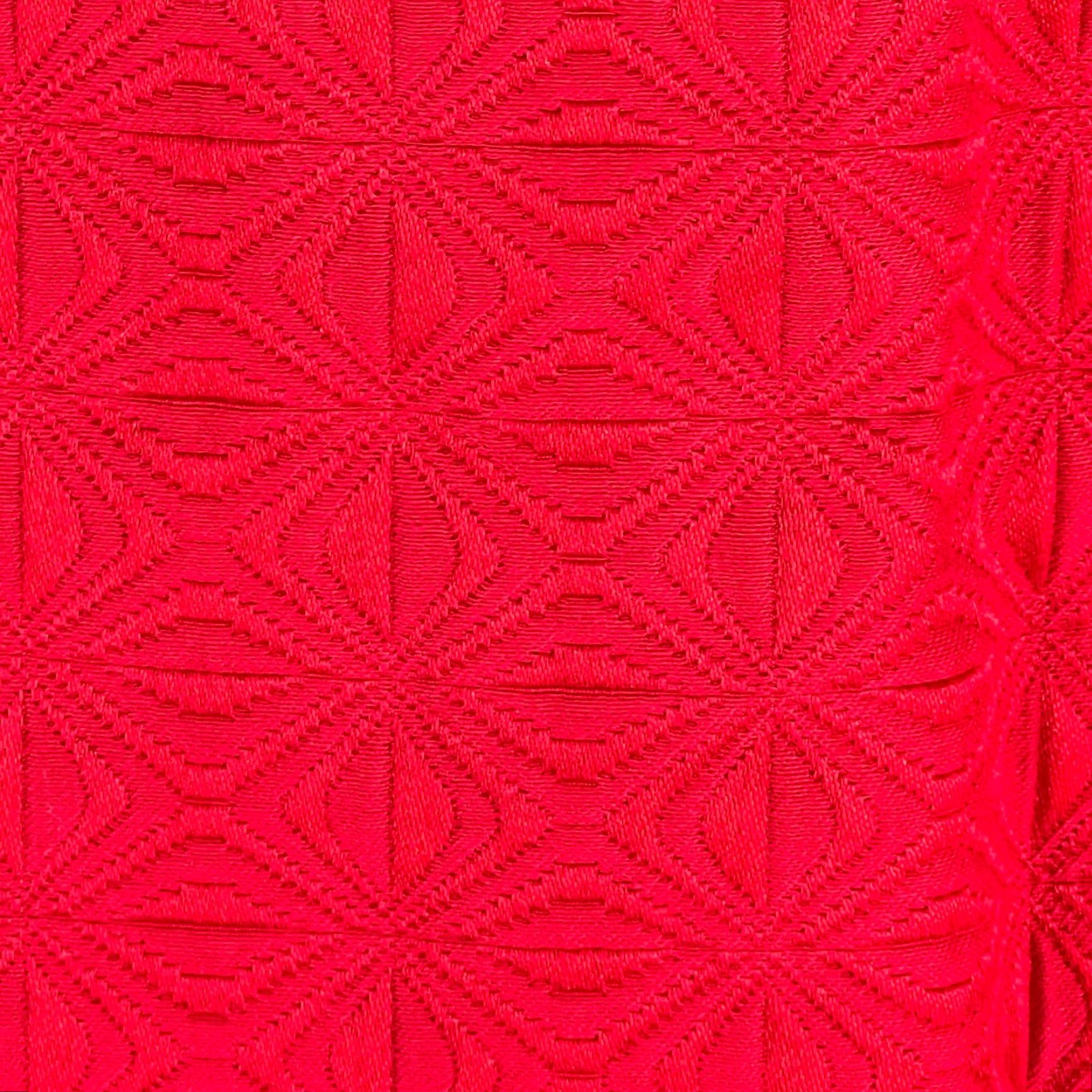 Vintage The Limited Womens Geometric Red Pencil Skirt Sz 10 32X20 Lined Zip Casual Party/Cocktail Vintage No Size 32" / US 10 / IT 46 - 5 Thumbnail