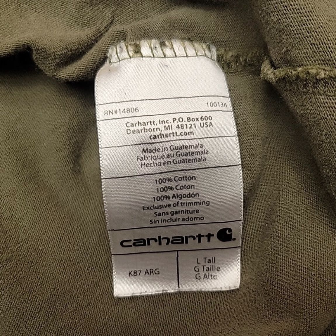 Carhartt Carhartt Shirt Men LT Green Original Fit Short Sleeve Crewneck Pocket T K87 Shirt Mens LT Green Crewneck Pocket Short Sleeve Original Fit Size US L / EU 52-54 / 3 - 6 Thumbnail