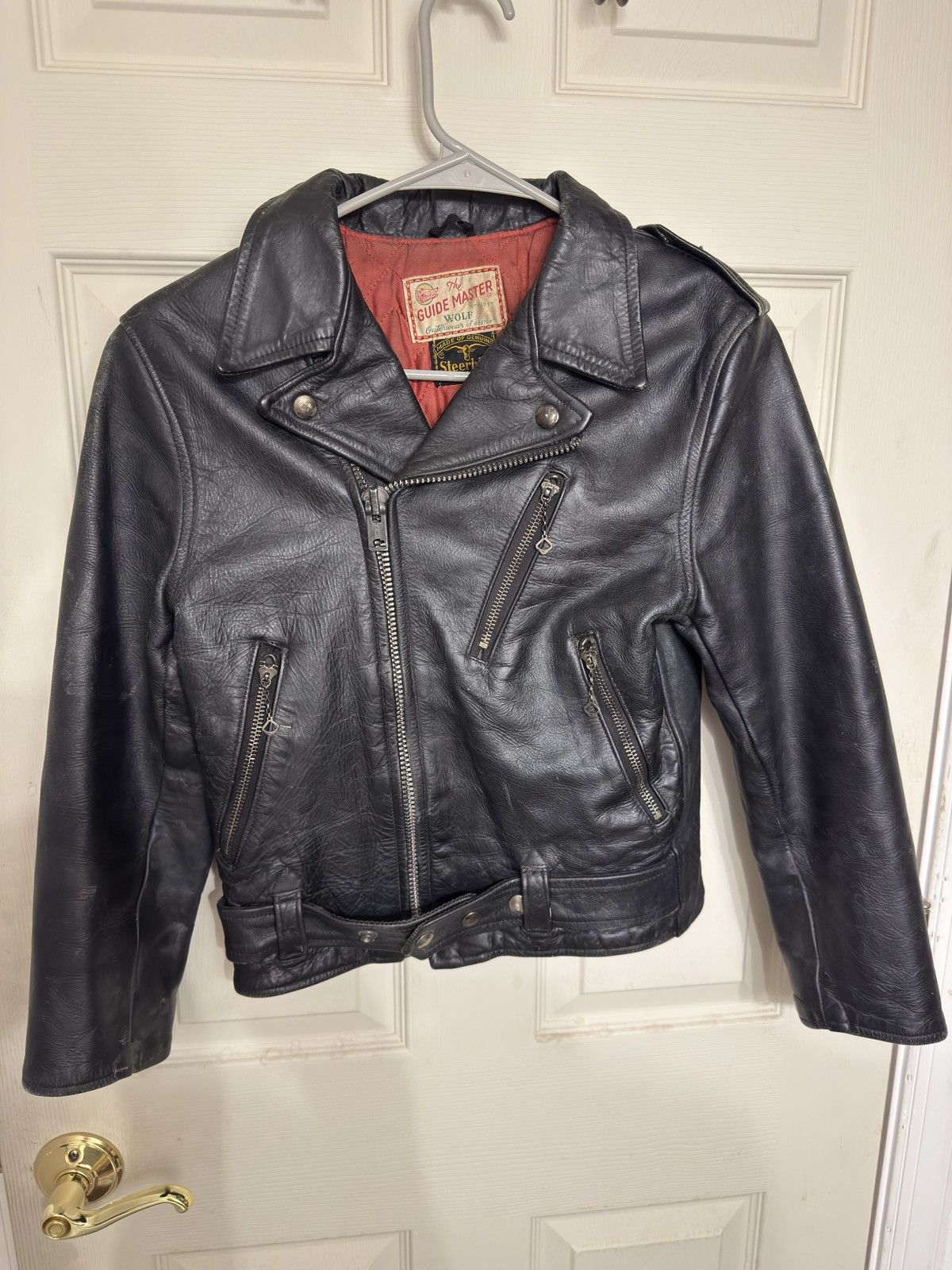 Vintage Rare 50s Guide Master by Wolf of Boston Leather Jacket Size XS / US 0-2 / IT 36-38 - 1 Thumbnail