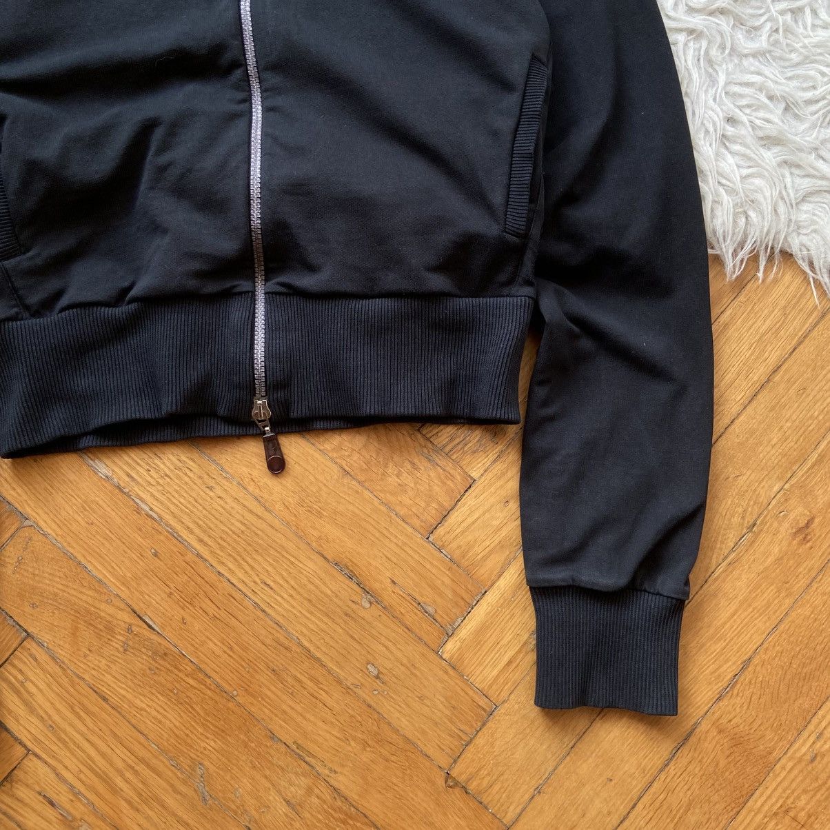 Armani 📌 Crazy Vintage Armani Jeans Crop Y2K Zip-Up Hoodie Size M / US 6-8 / IT 42-44 - 7 Thumbnail