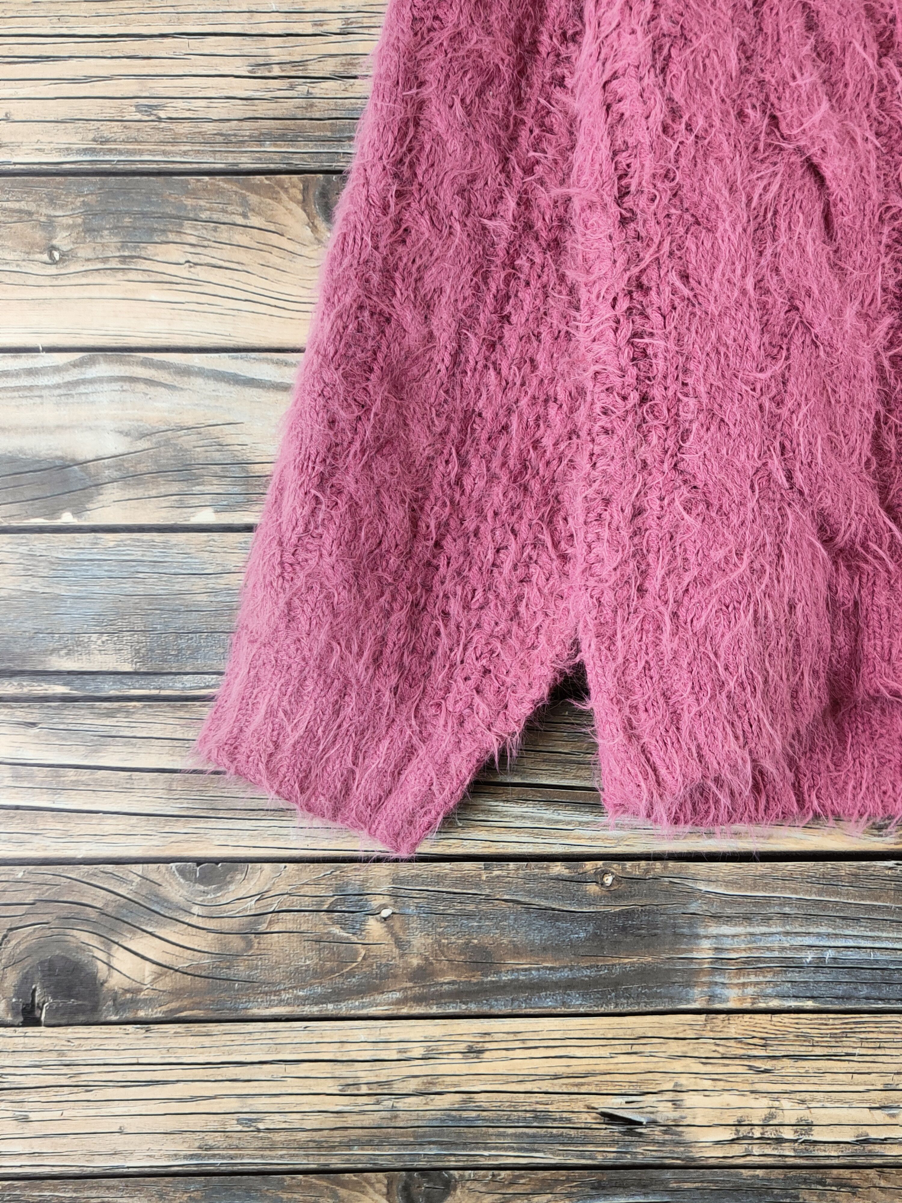 Japanese Brand DL Rose Farm Pink Fur Mohair Knitwear #46-921 Size M / US 6-8 / IT 42-44 - 4 Thumbnail