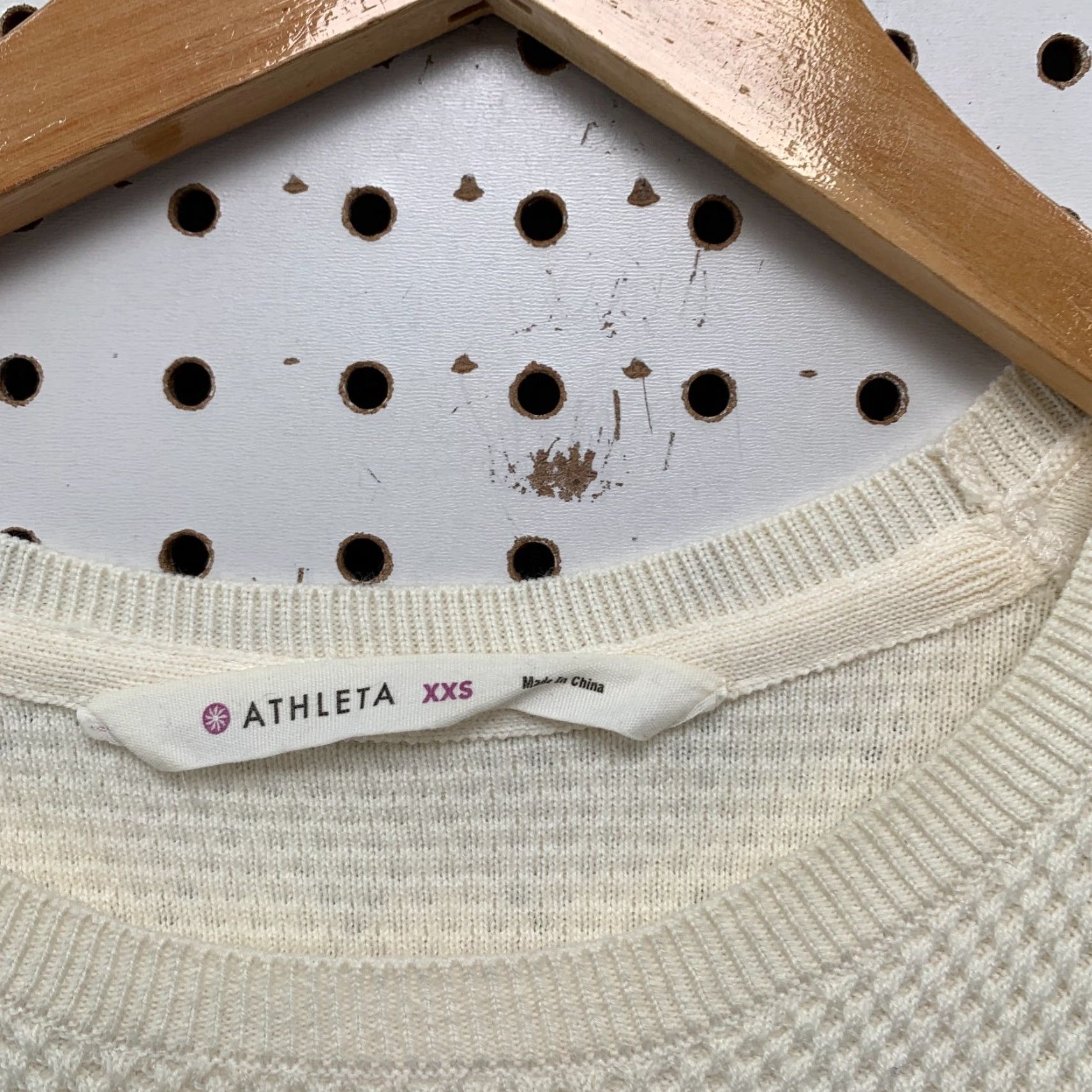 Athleta Athleta Thermal Active Shirt Womens 2XS Ivory Long Sleeve Crew Neck Pullover Athletic 2XS Women Casual Activewear Size XXS / US 00 / IT 34 - 6 Thumbnail